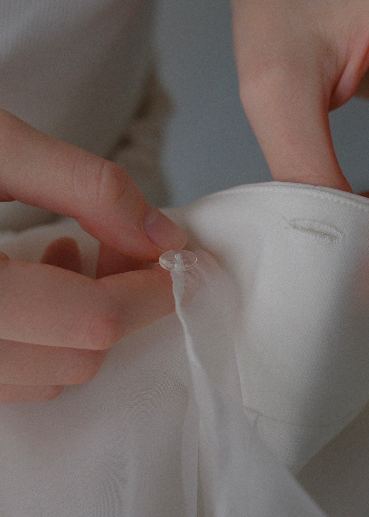 Lady organdy layered jacket / white