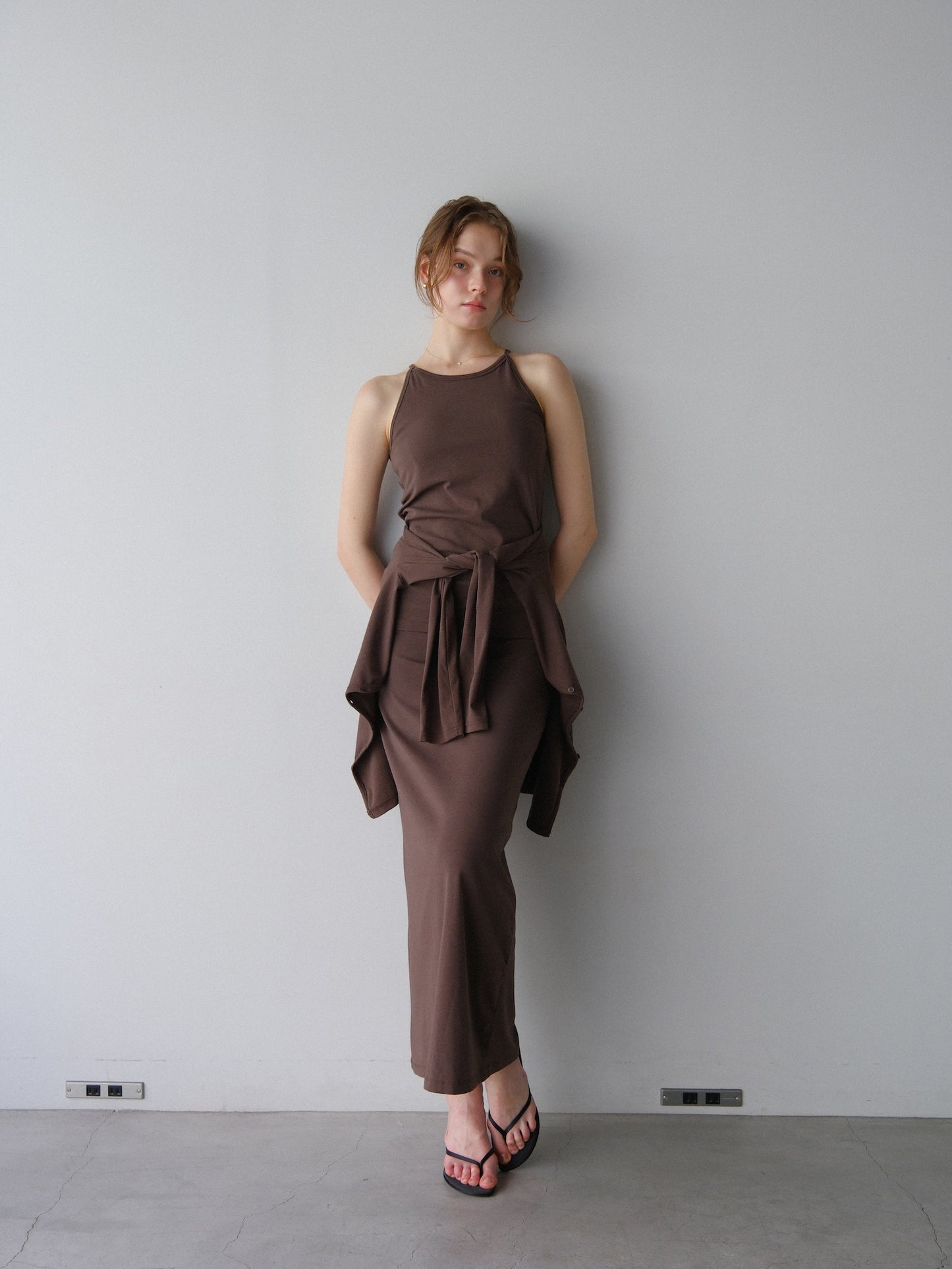 【coming soon】Lady cutsew 3piece -Brown