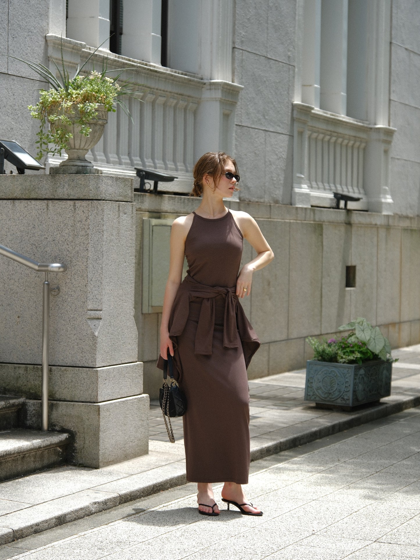 【coming soon】Lady cutsew 3piece -Brown