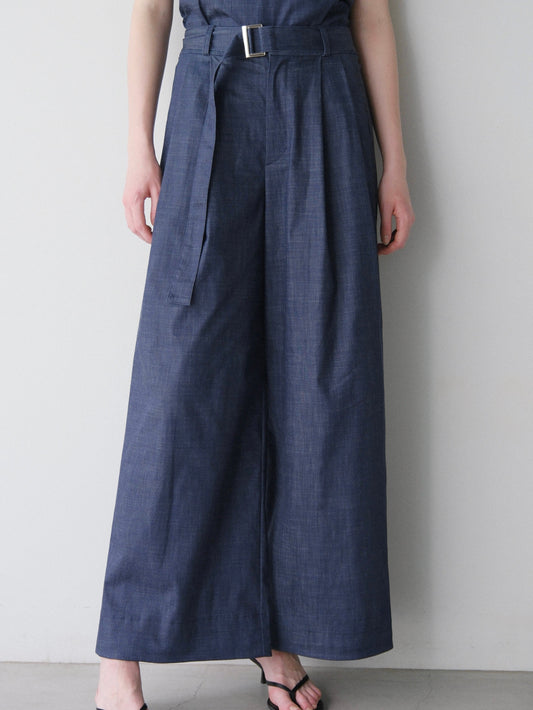 【coming soon】Denim like wide pants