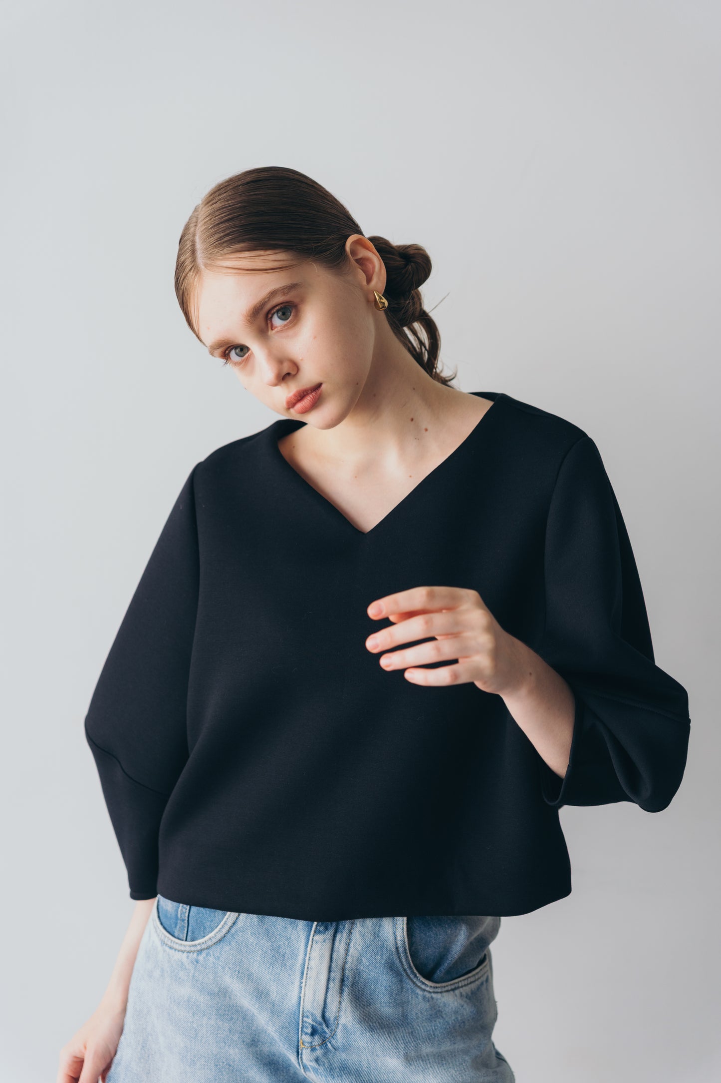 Lady puff tops - Black