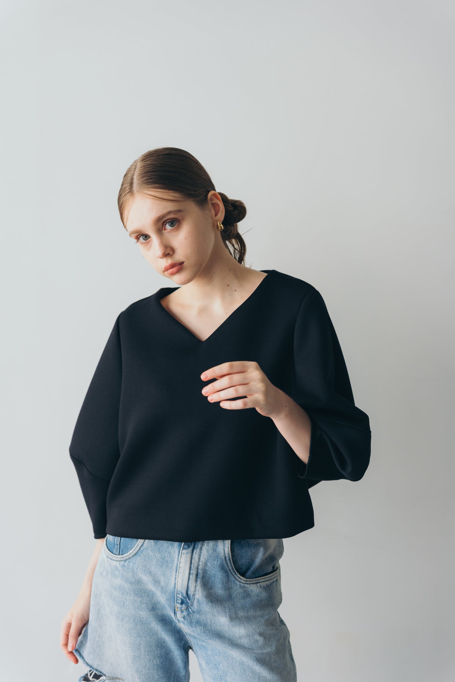 Lady puff tops - Black