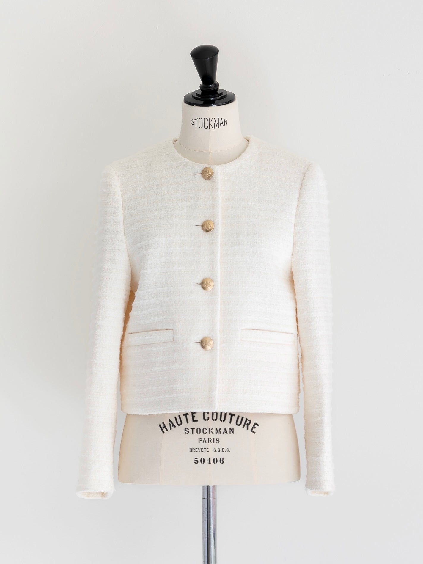 【即納】CARLA Tweed Jacket (White)