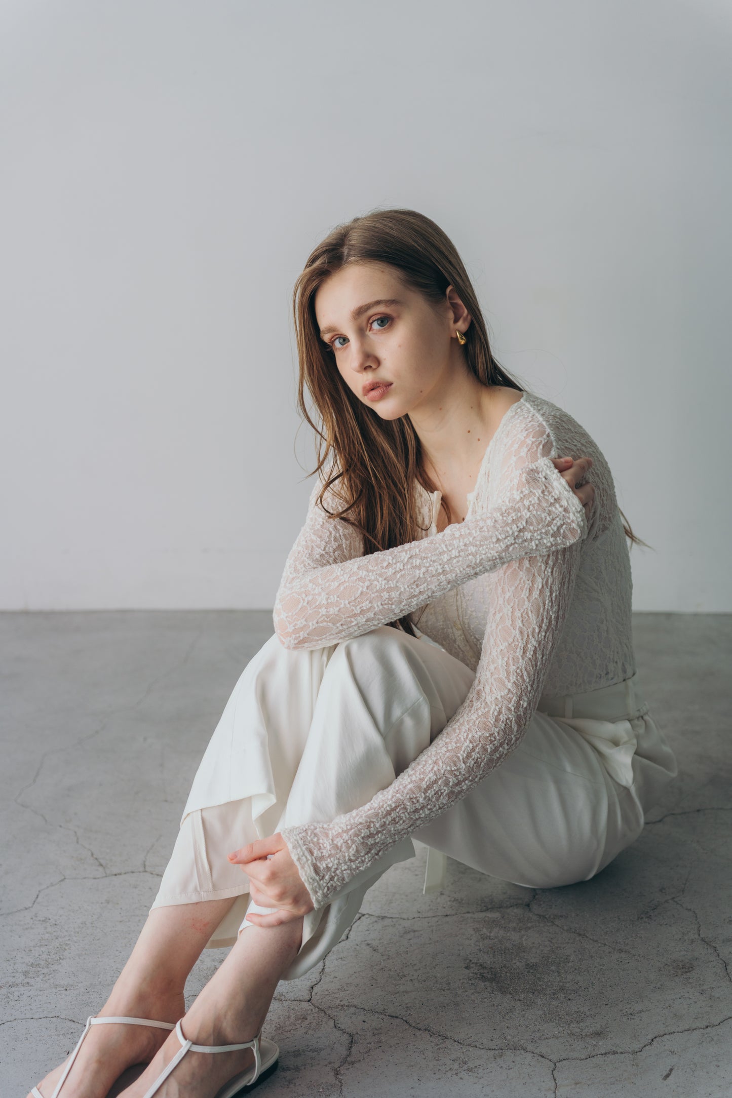 Lace body suit - White