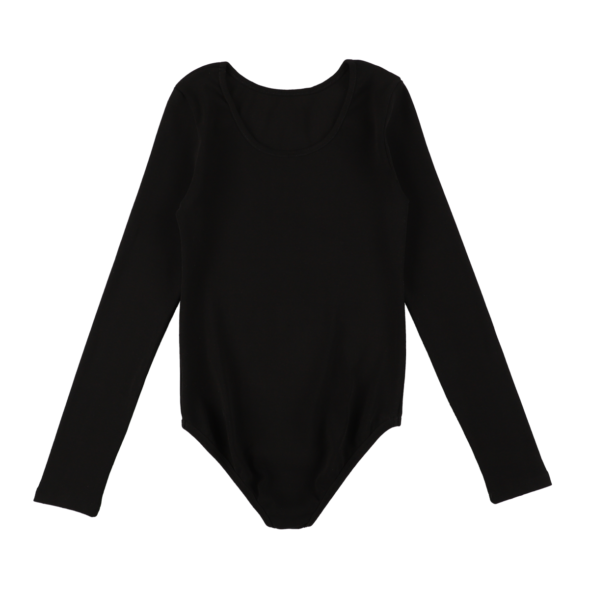 Back open body suit / Black