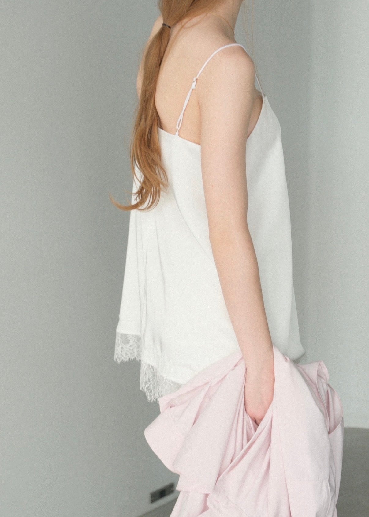 【2nd Pre order】撥水 2way silky over shirt / baby pink