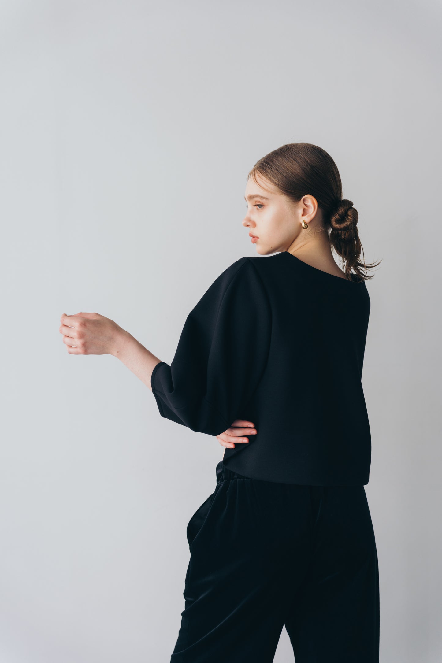 Lady puff tops - Black