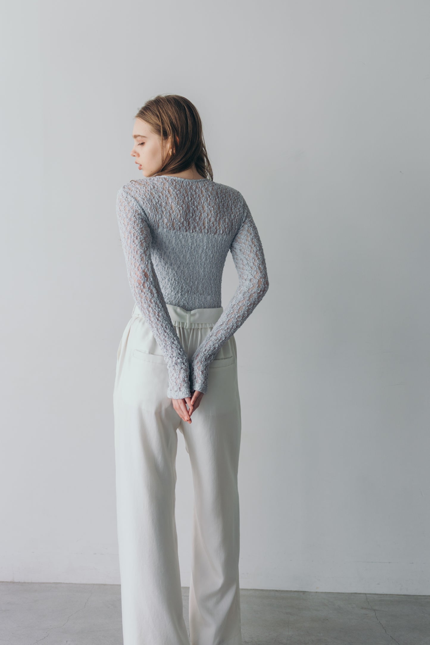 Lace body suit - Blue gray