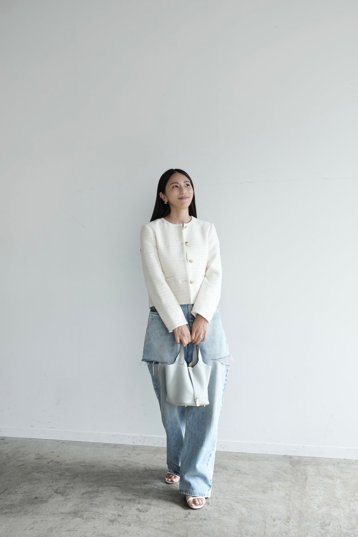 【予約】CARLA Tweed Jacket (White)