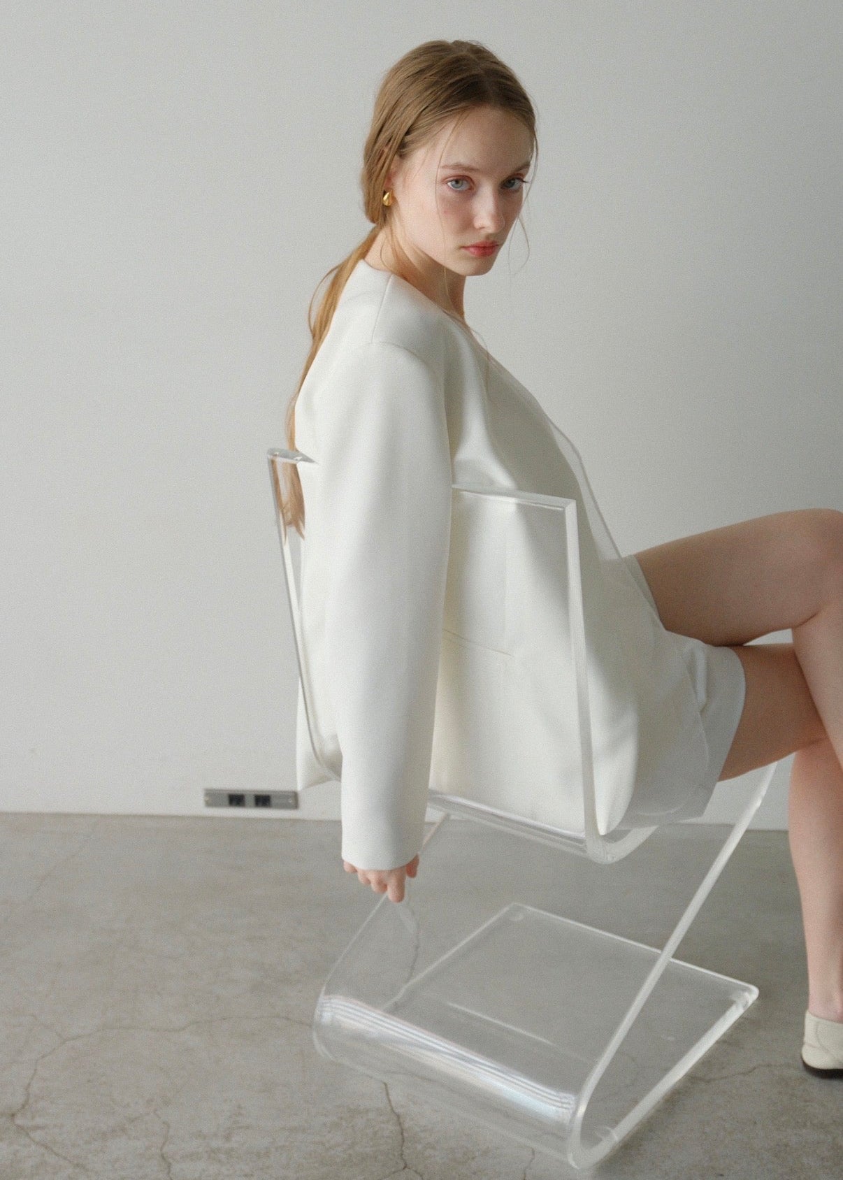 ジャケット・アウター CARLA Lady organdy layered jacket Lady organdy layered jacket / white – CARLA