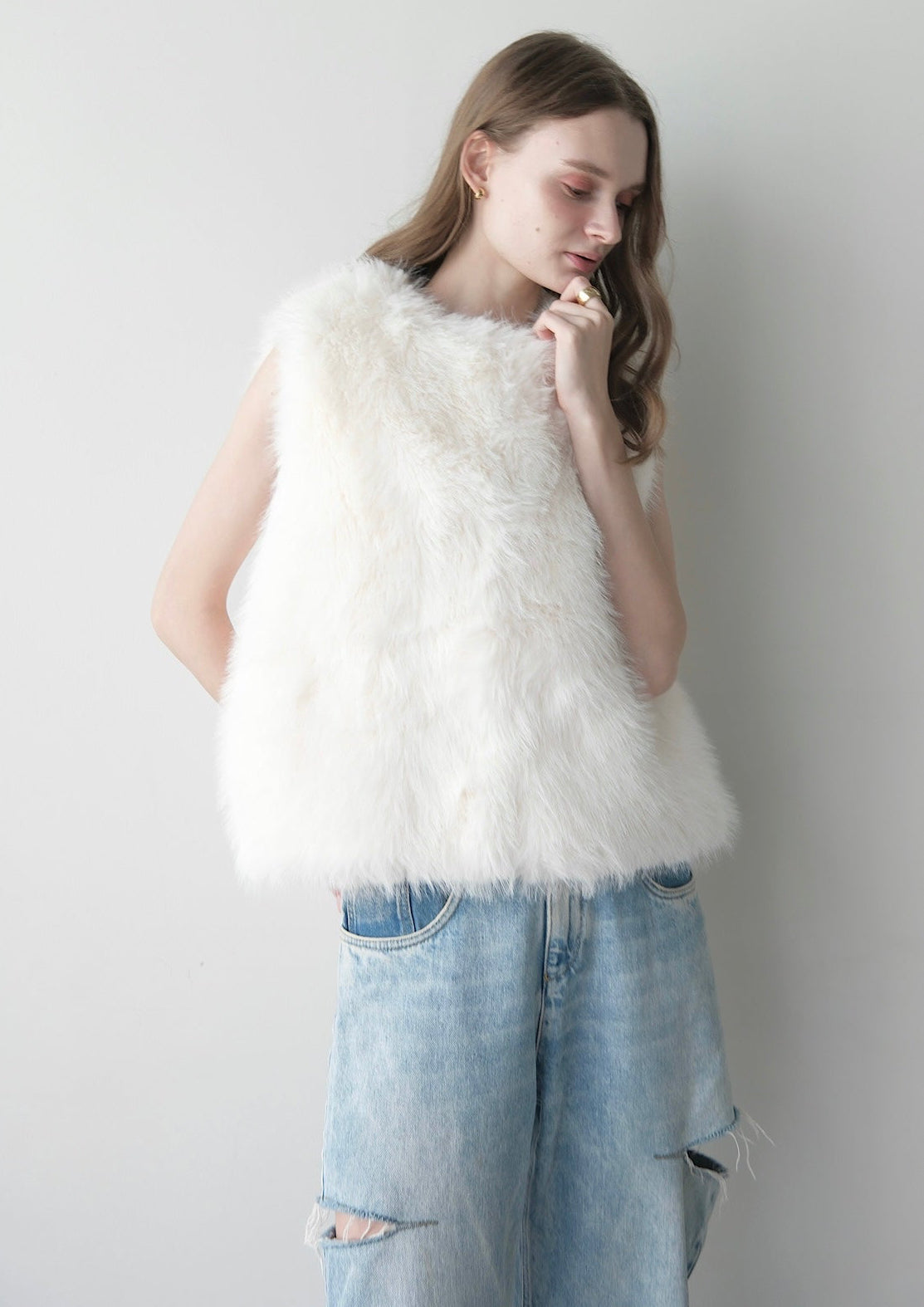 Eco fur vest