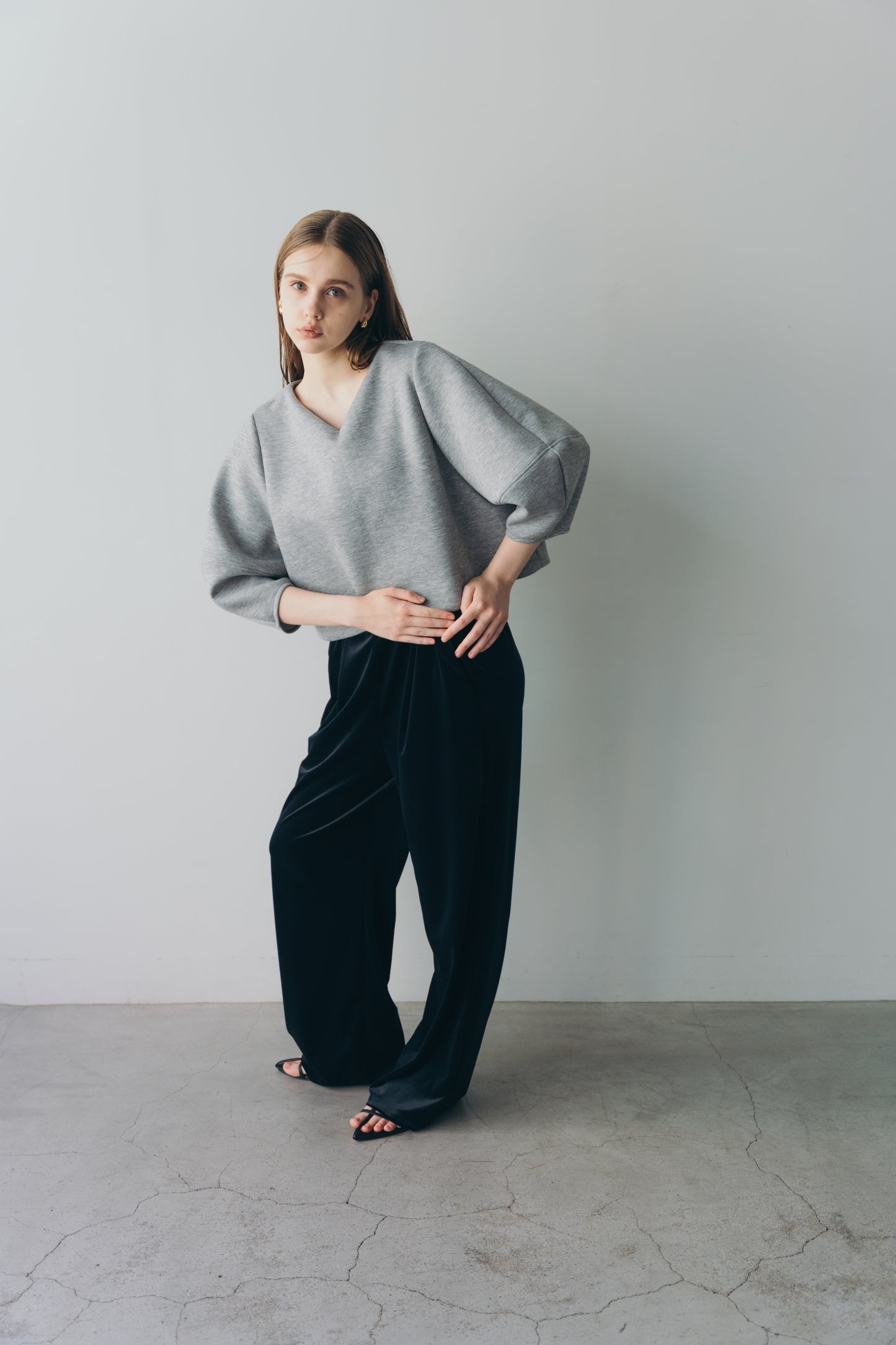 Lady puff tops - Gray