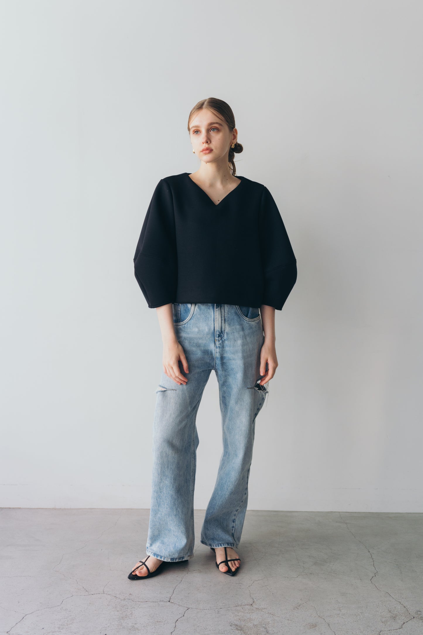 Lady puff tops - Black
