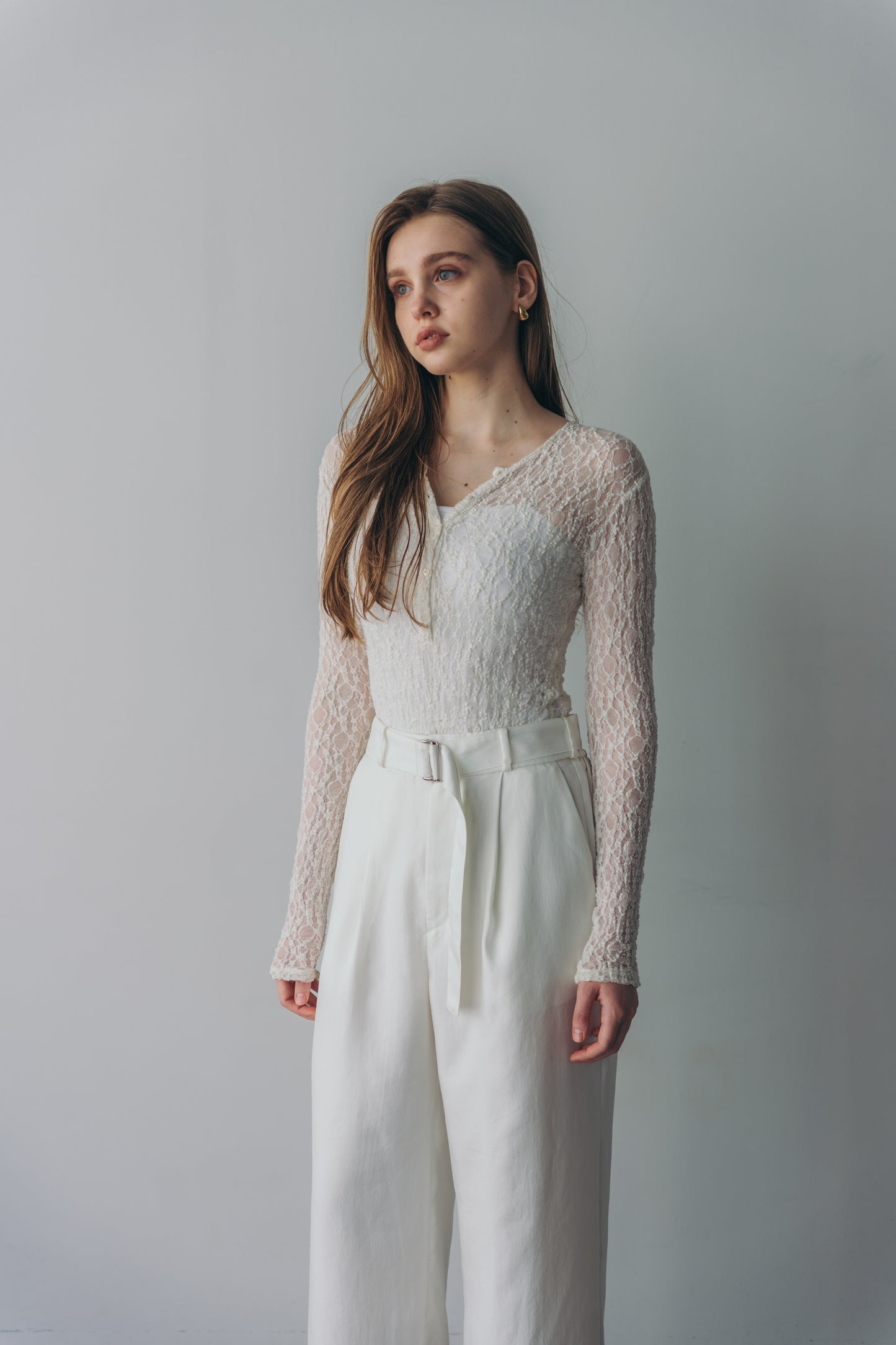 Lace body suit - White