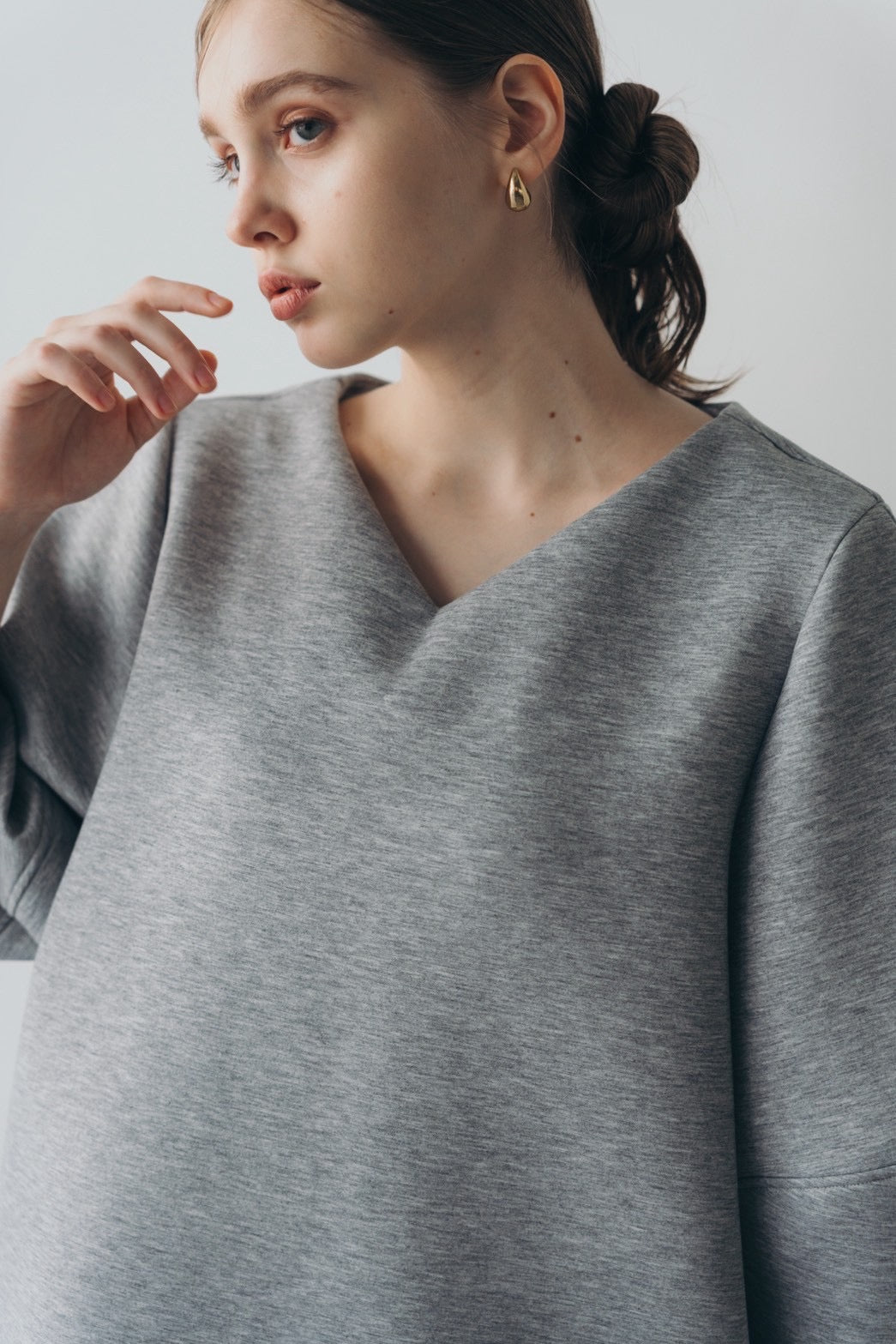 Lady puff tunic - Gray