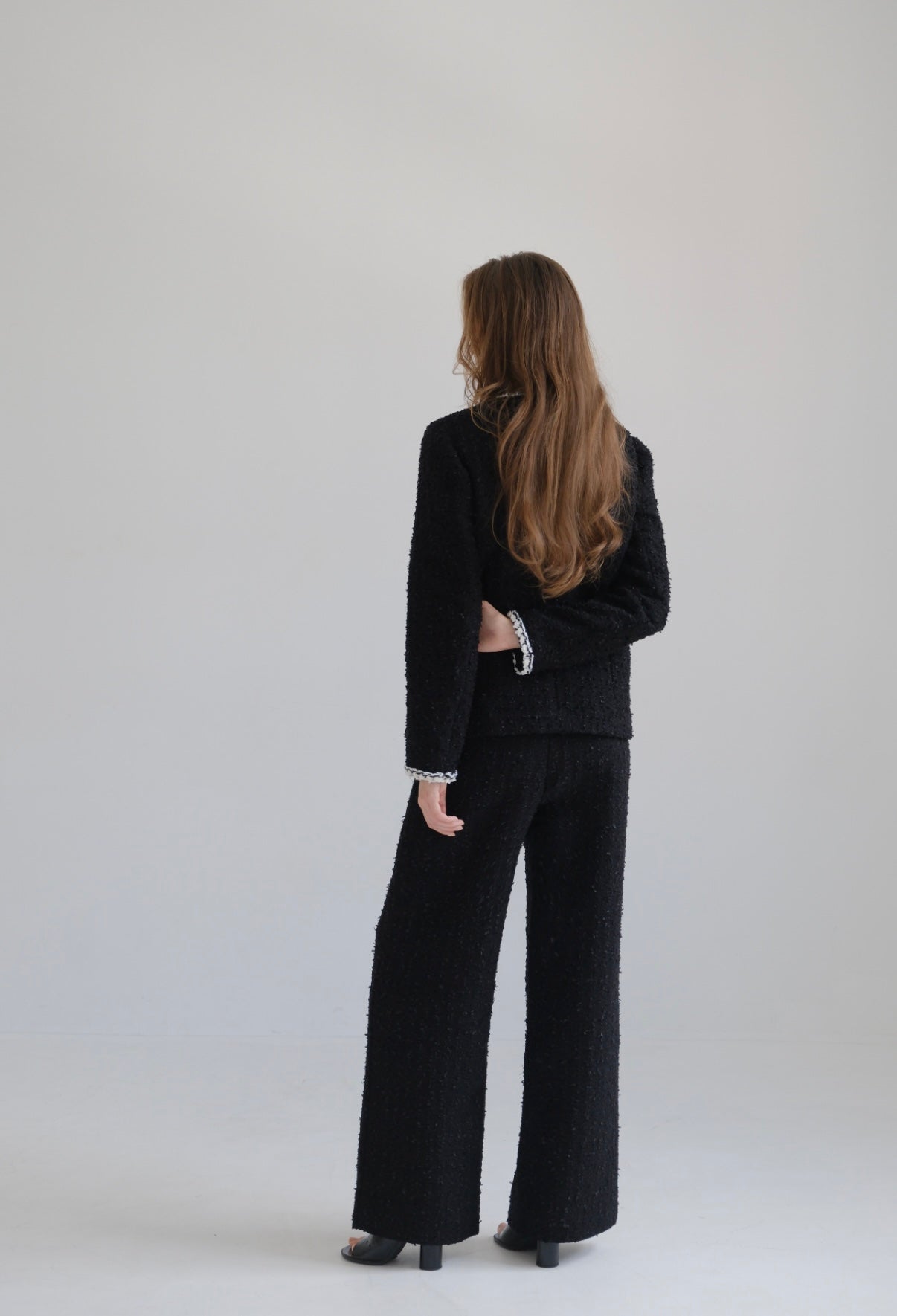 Lady Easy pants/ Tweed Black