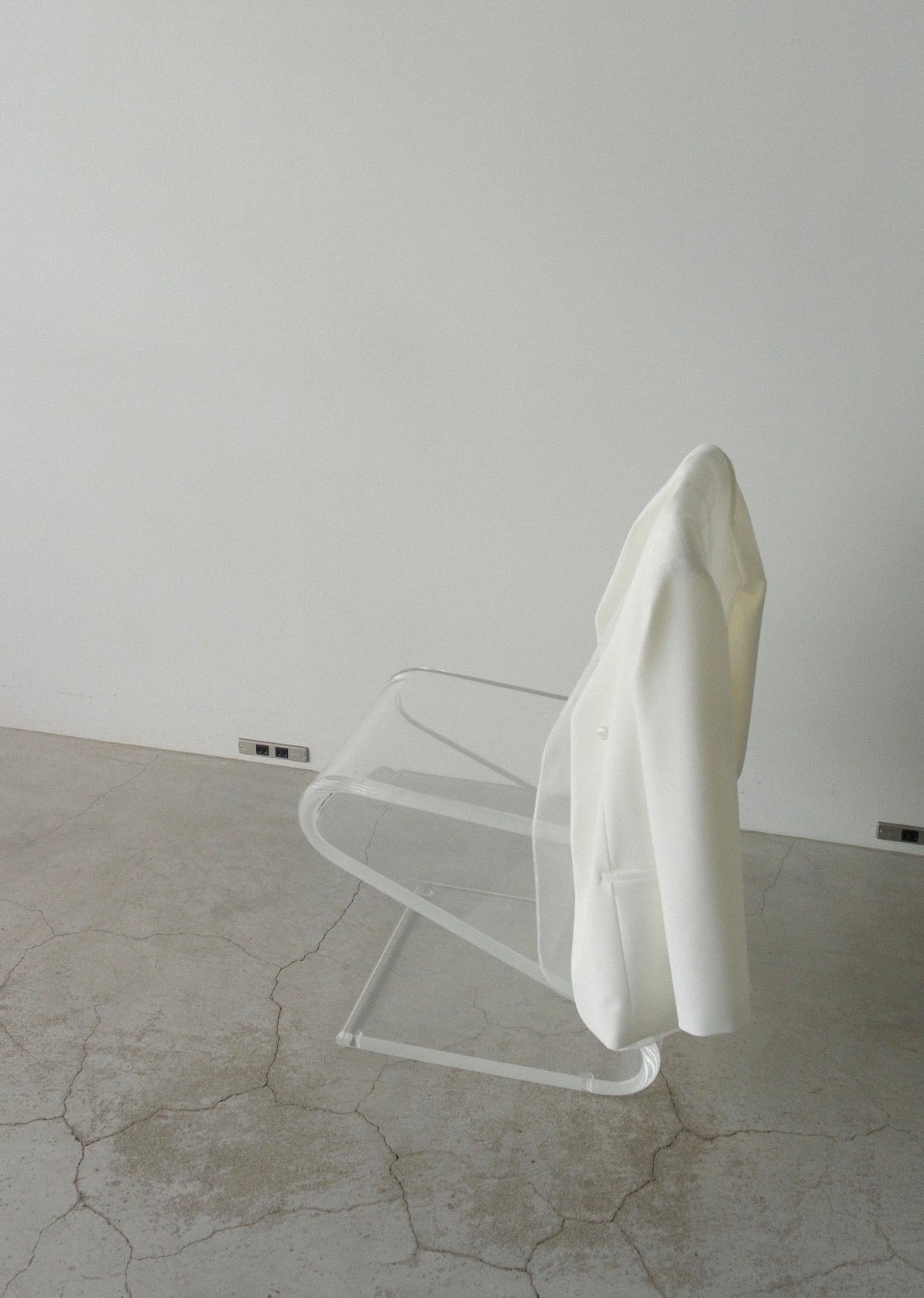 Lady organdy layered jacket / white