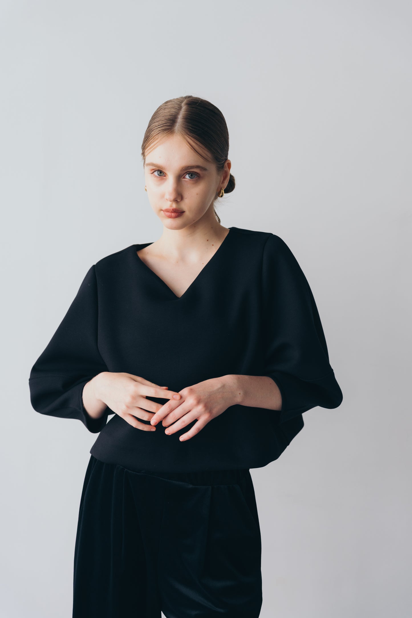 Lady puff tops - Black