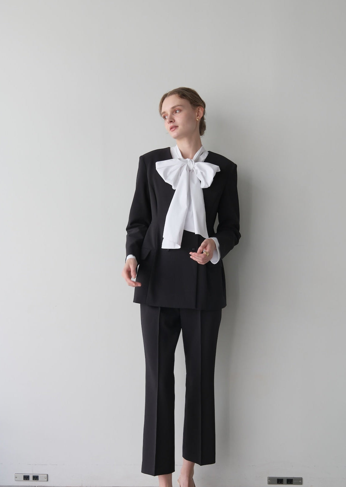 【Pre order】 Flareless Pants-Navy