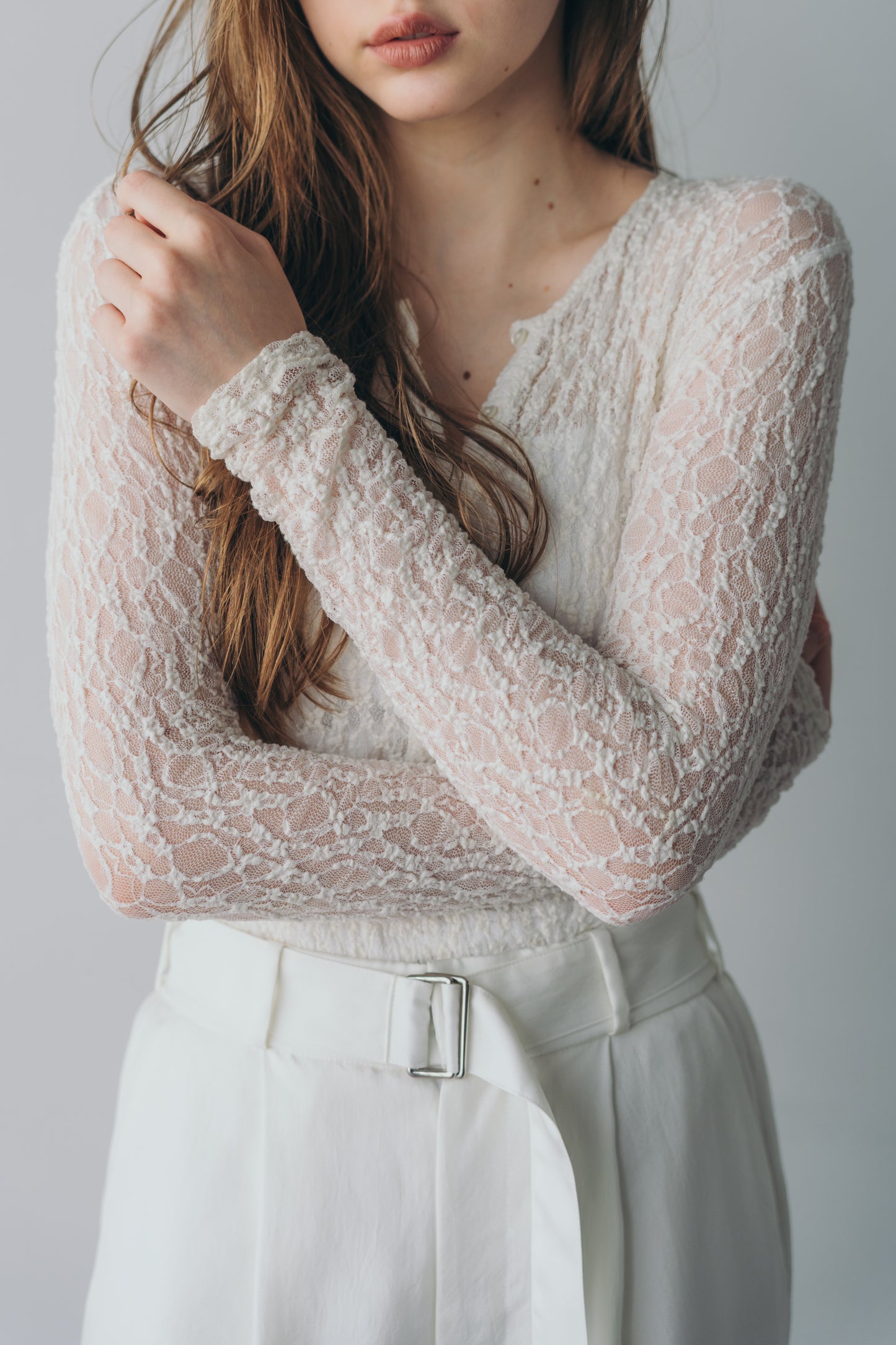 Lace body suit - White