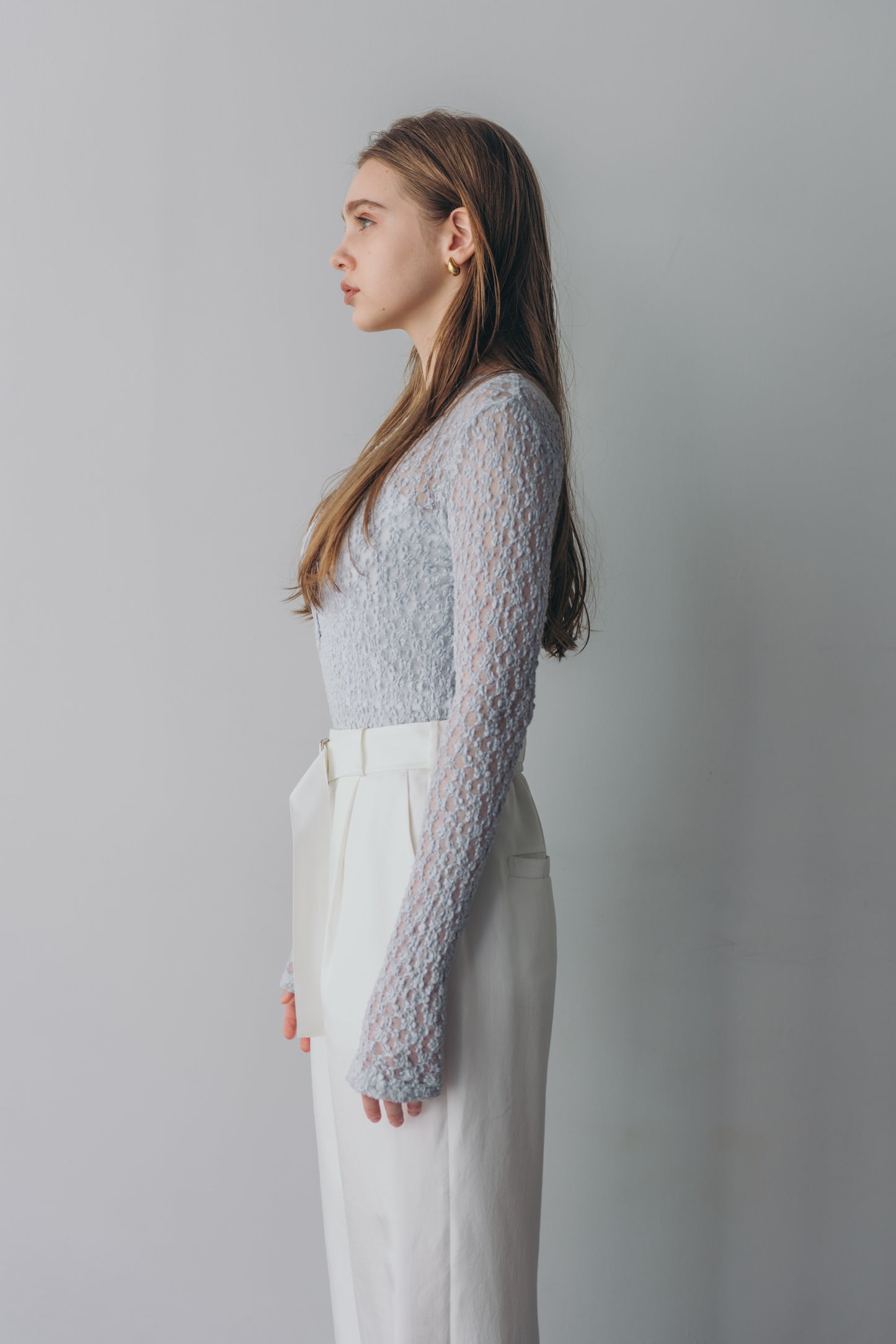 Lace body suit - Blue gray