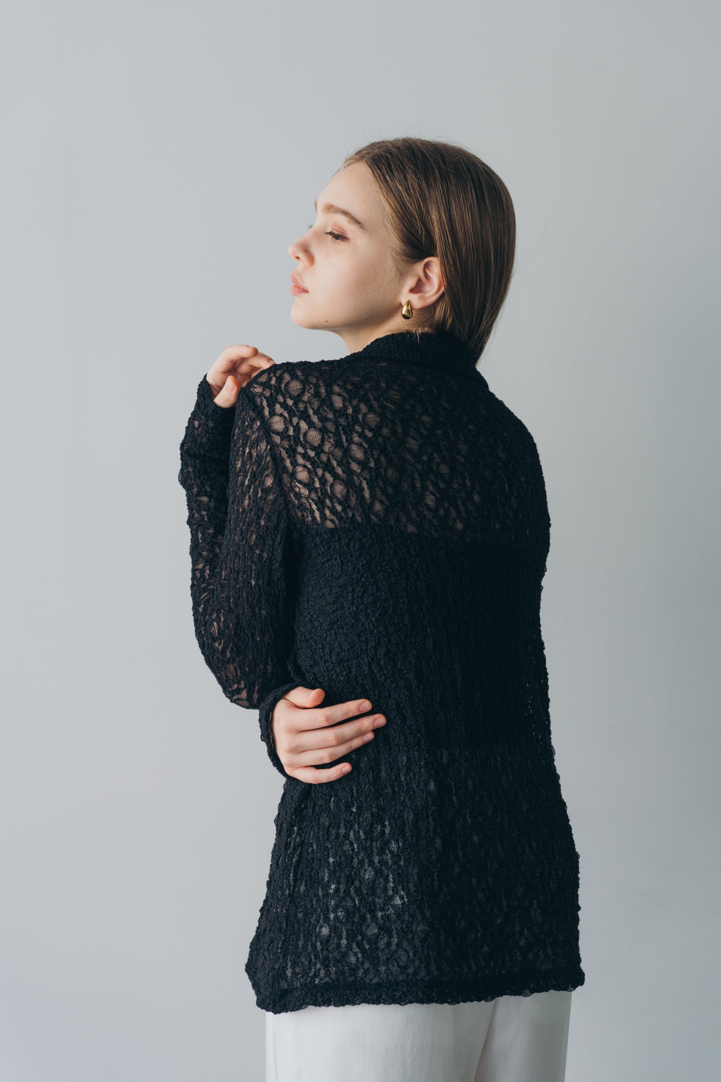 Lady lace shirt - Black