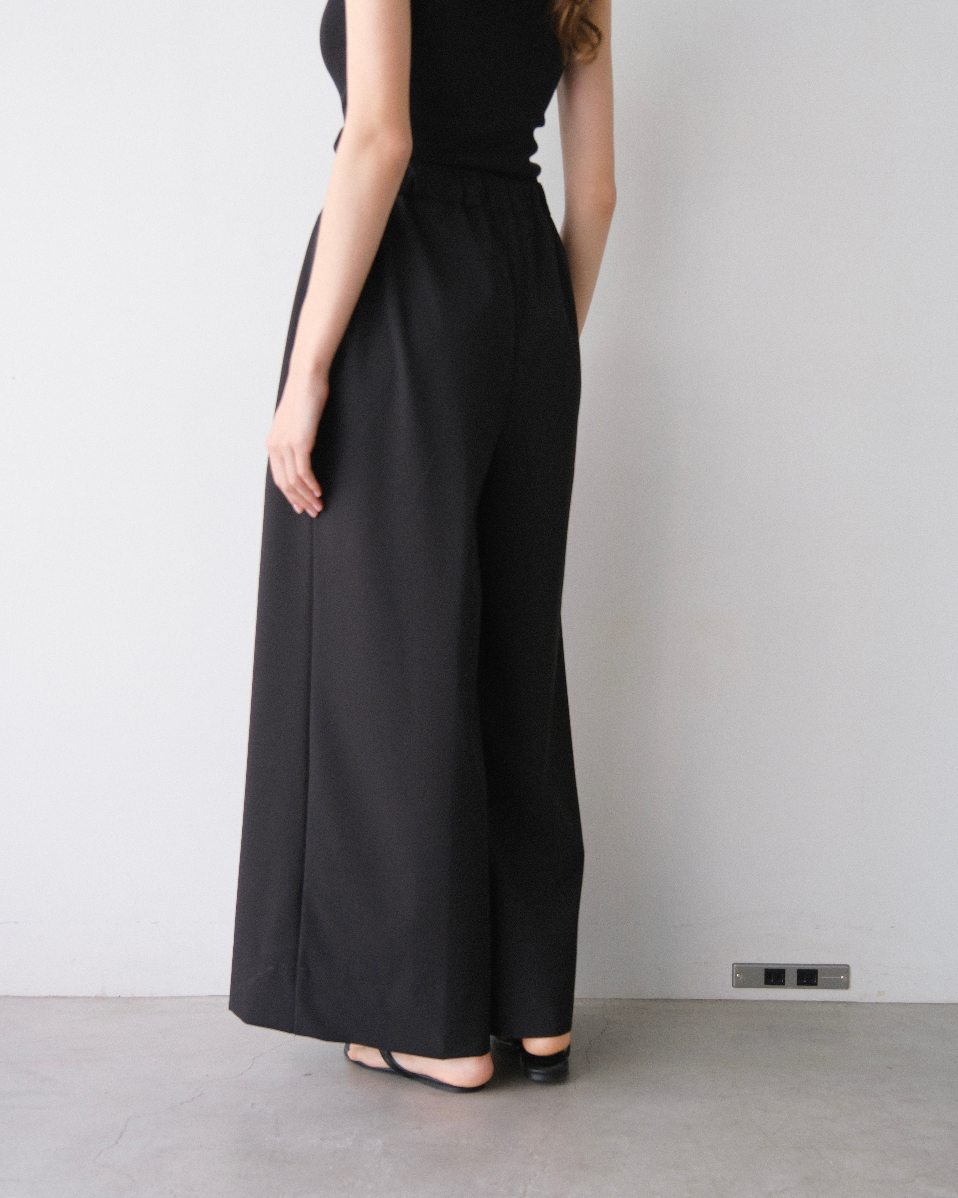 撥水wide pants - Black – CARLA