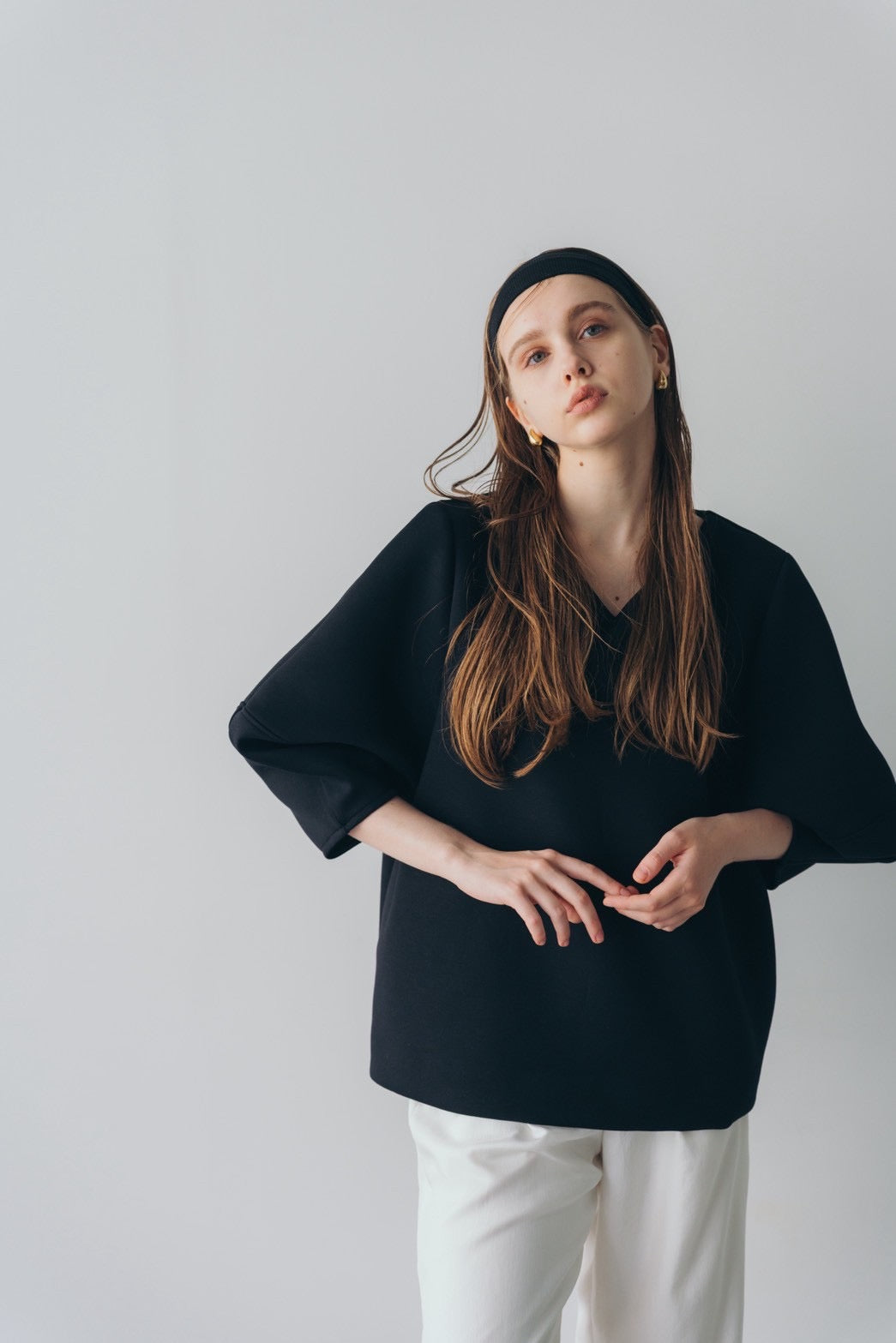 Lady puff tunic - Black