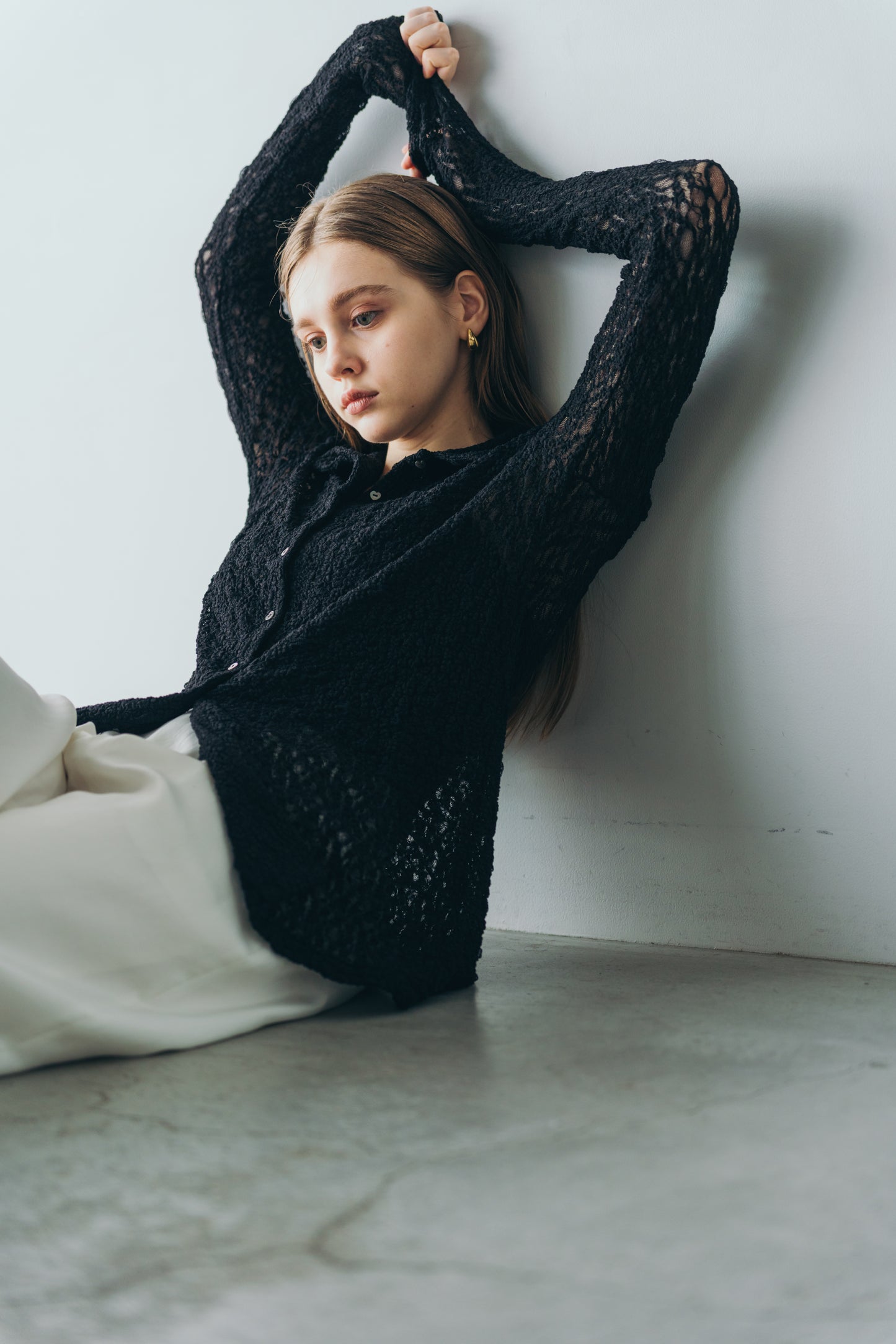 Lady lace shirt - Black