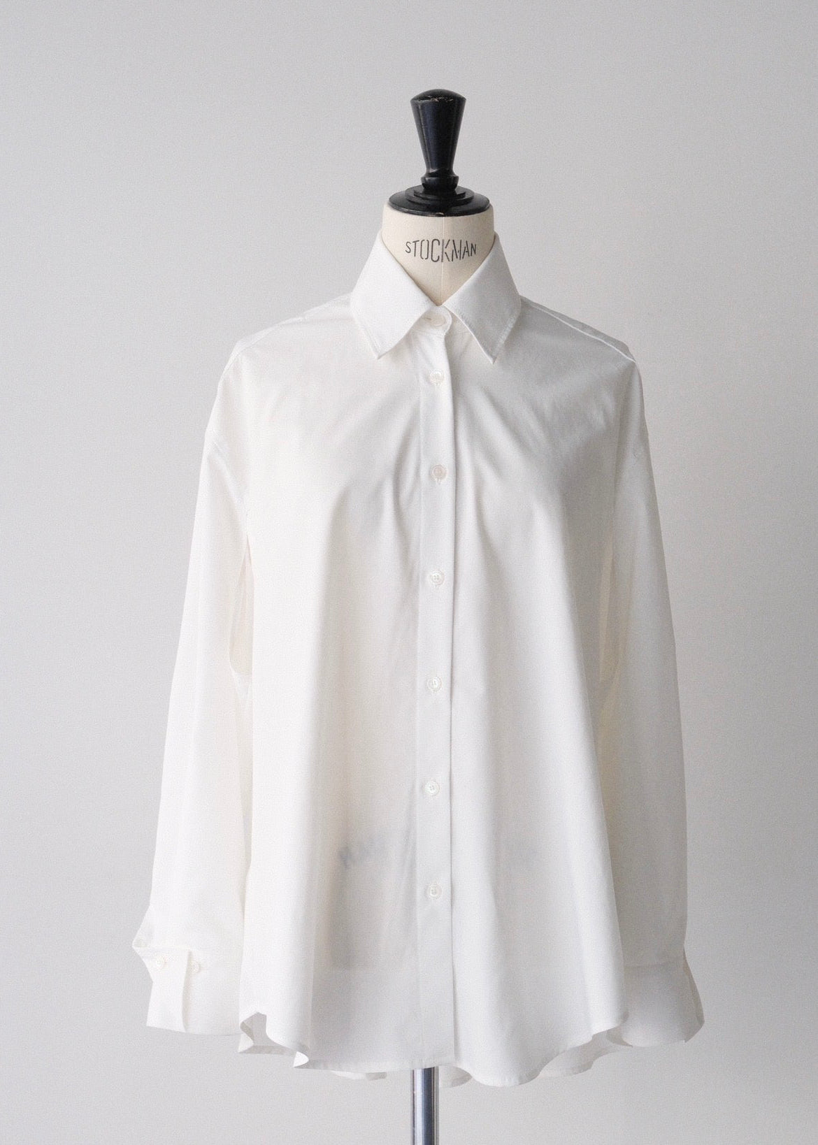 撥水 2way silky over shirt / white