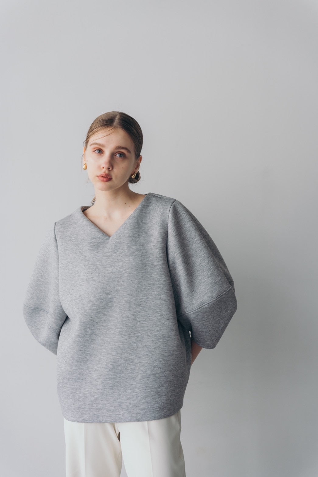 Lady puff tunic - Gray