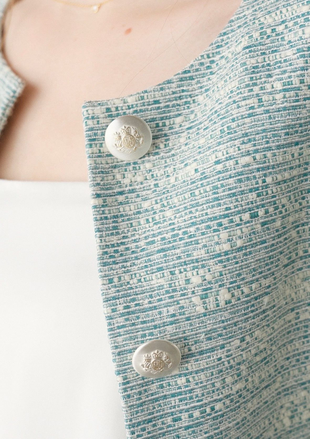【即納】 CARLA Tweed jacket / Green