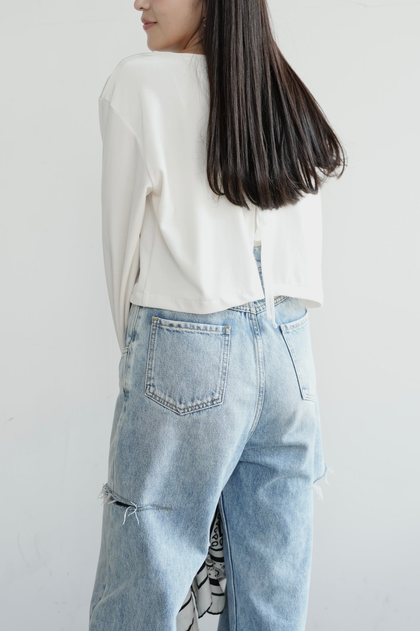 【予約】Konare velour tops (White)