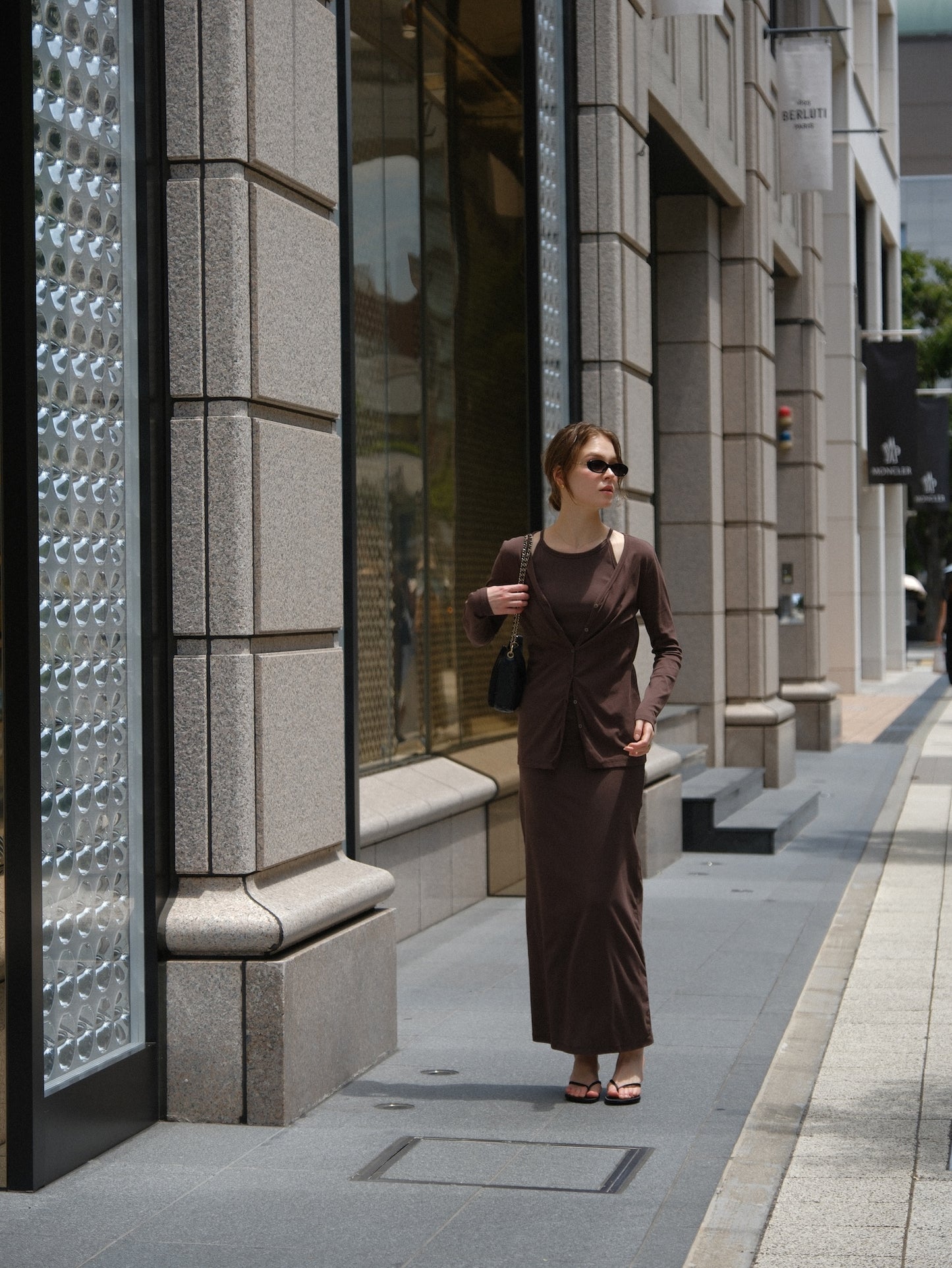 【coming soon】Lady cutsew 3piece -Brown