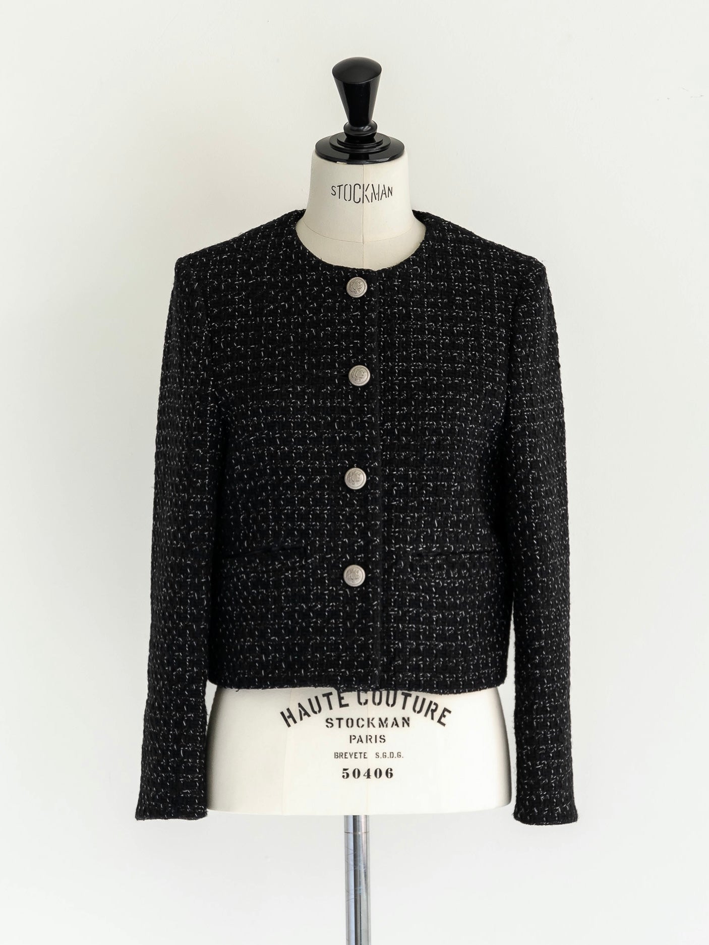 【即納】CARLA Tweed Jacket (Black)