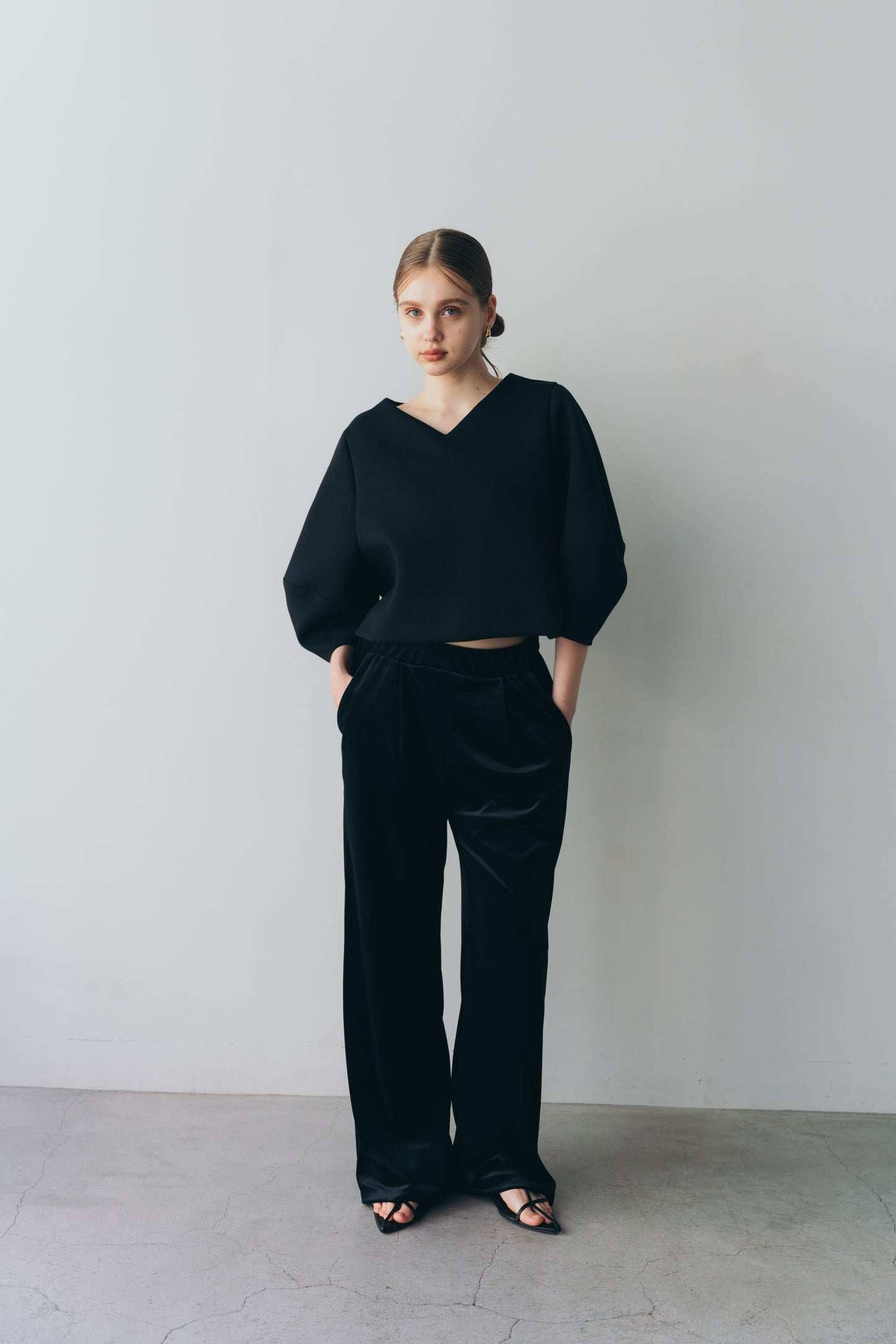 Lady puff tops - Black