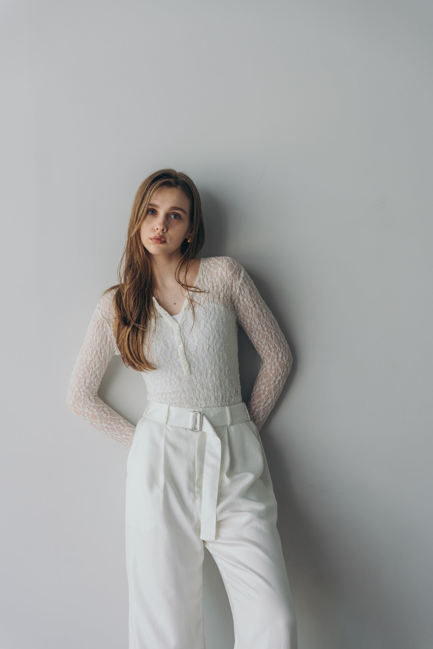 Lace body suit - White