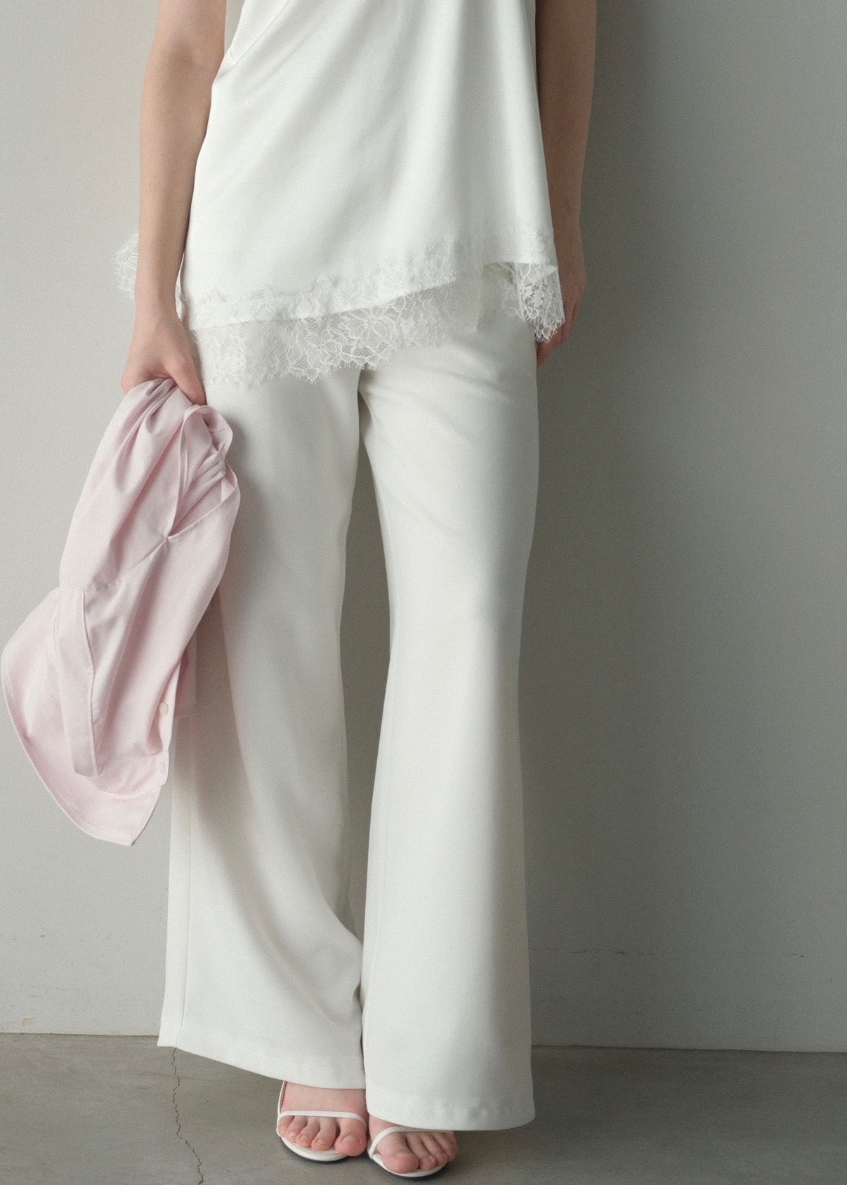 【2nd Pre order】撥水 2way silky over shirt / baby pink