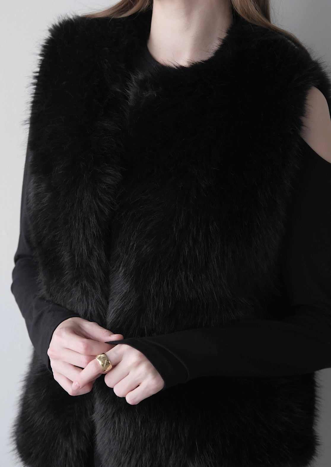 Eco fur vest