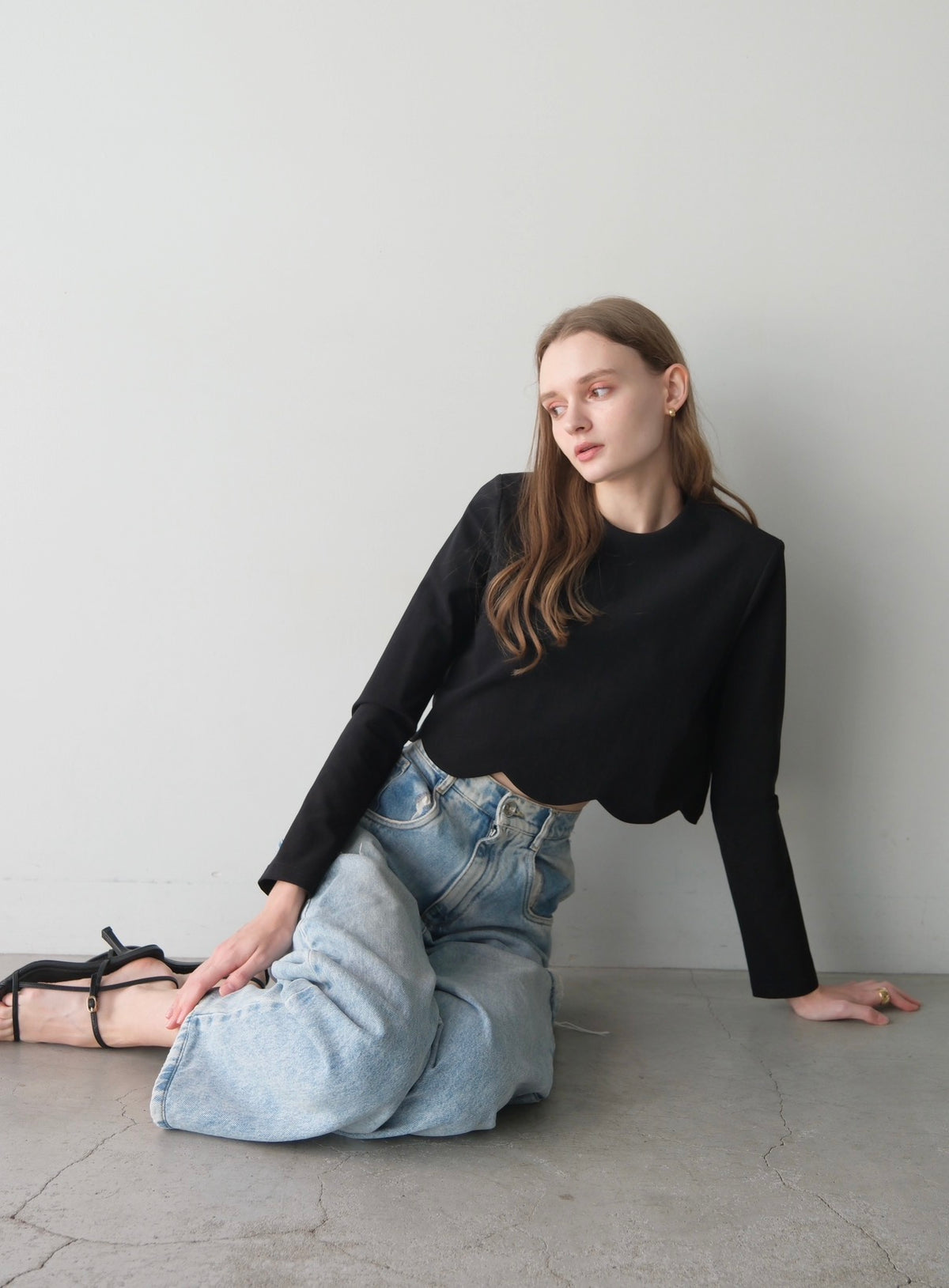 (即納) Otona scallop tops