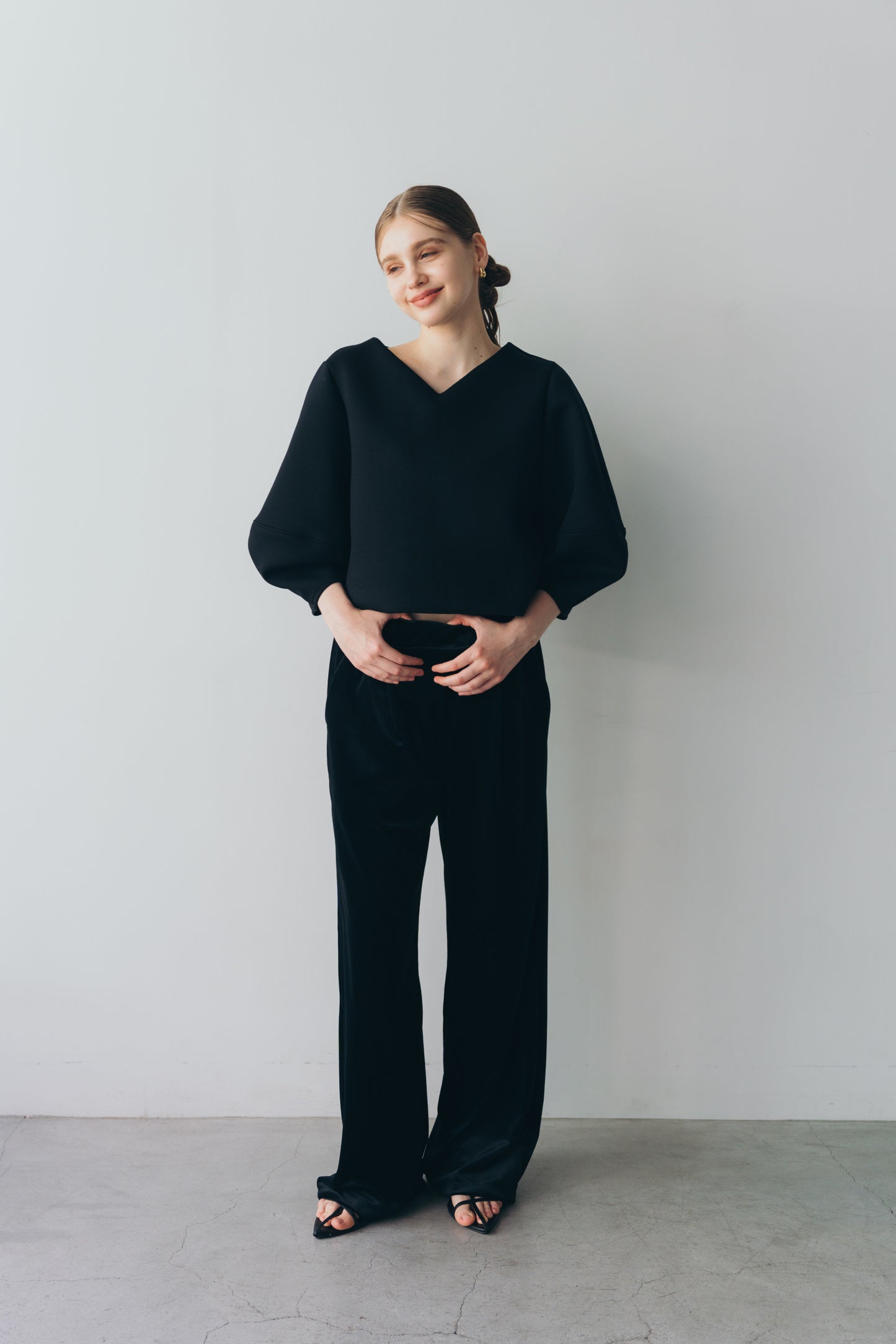Lady puff tops - Black