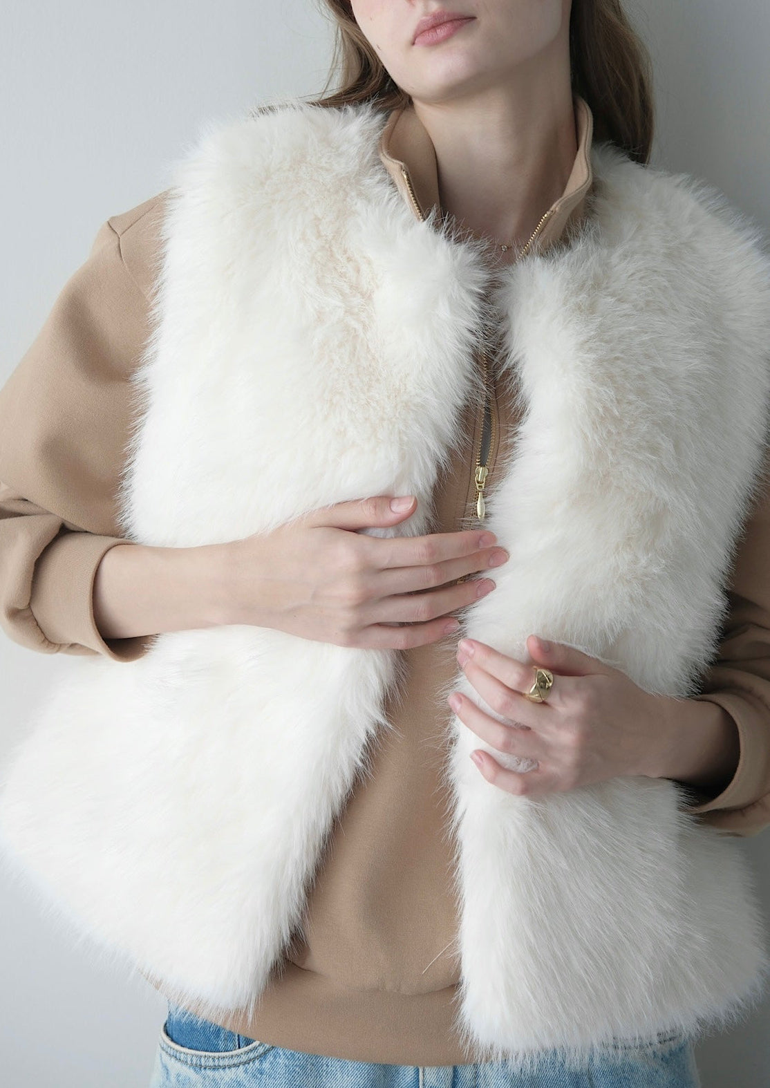 Eco fur vest