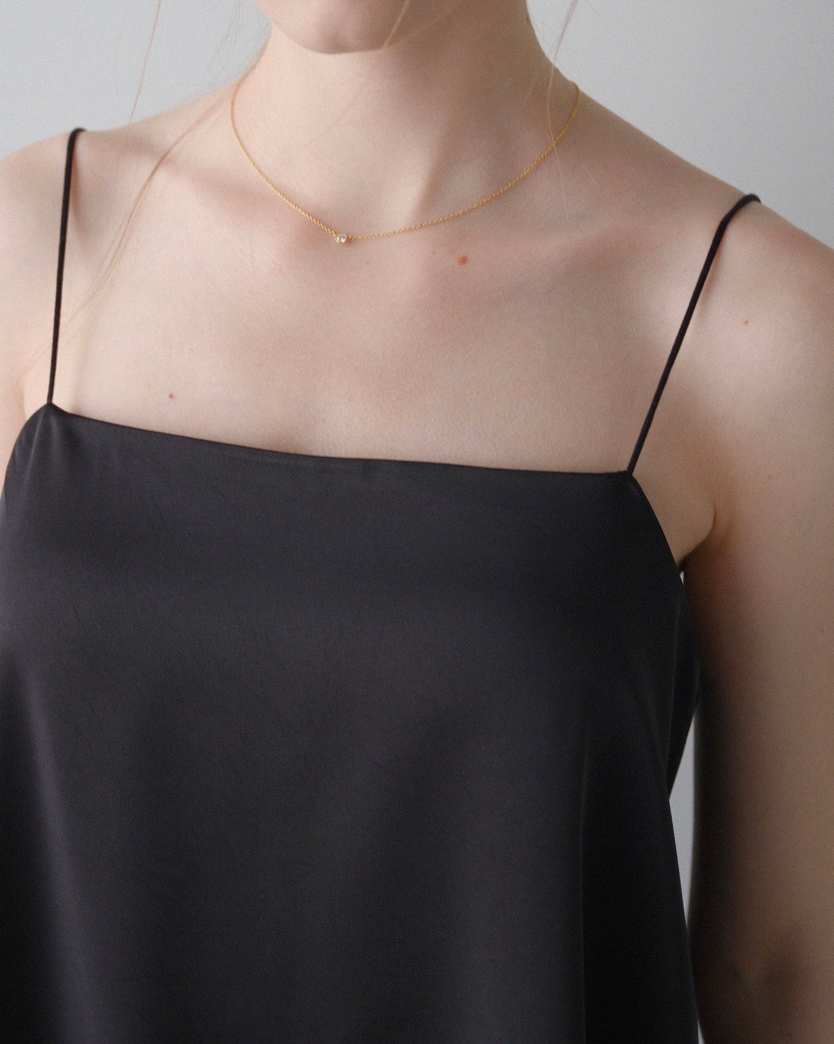 Satin lace camisole /Black