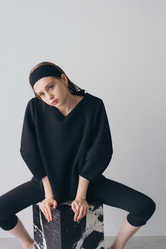 Lady puff tunic - Black