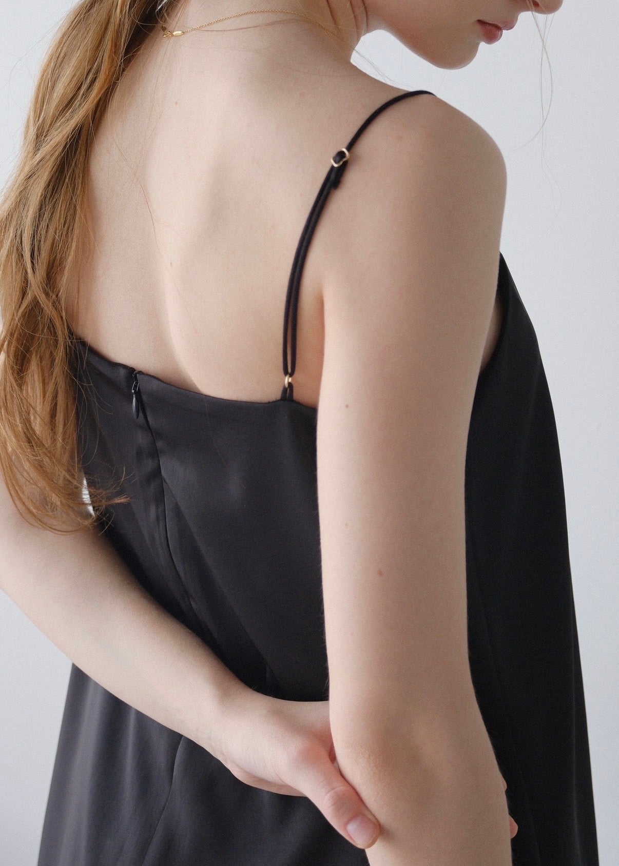 Satin lace camisole /Black