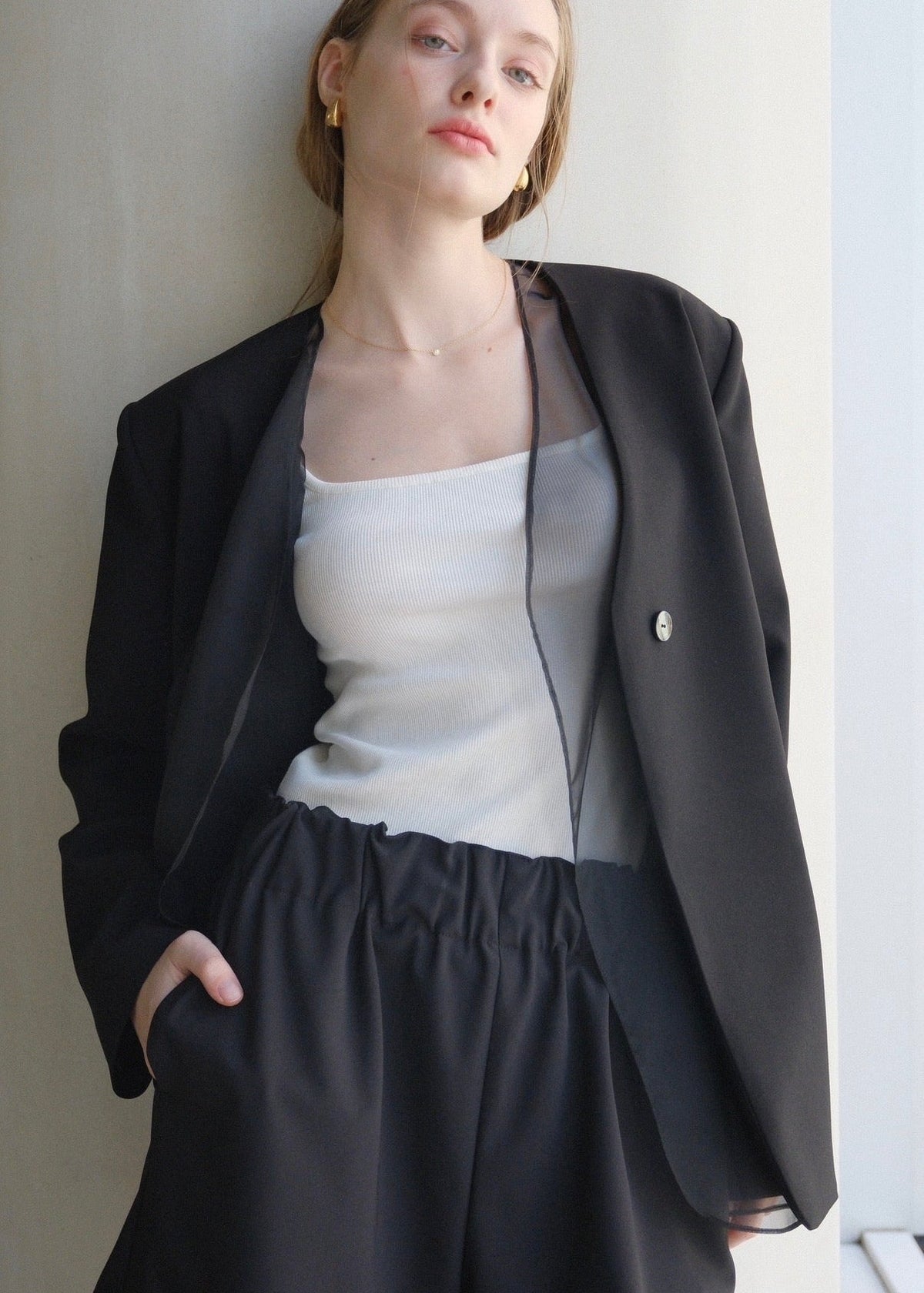 (即納)Lady organdy layered jacket
