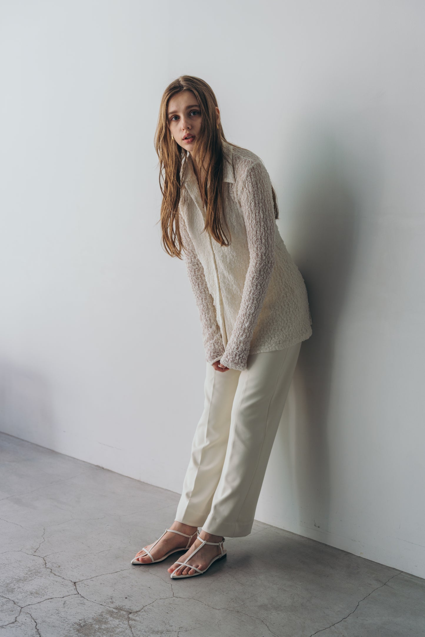Lady lace shirt - white