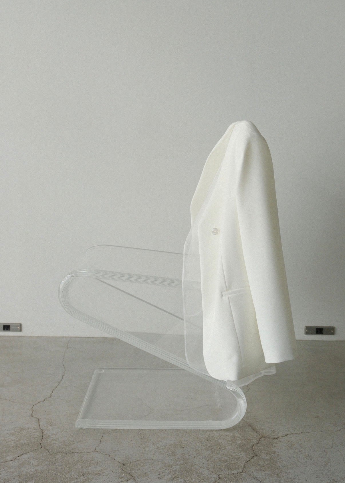 Lady organdy layered jacket / white