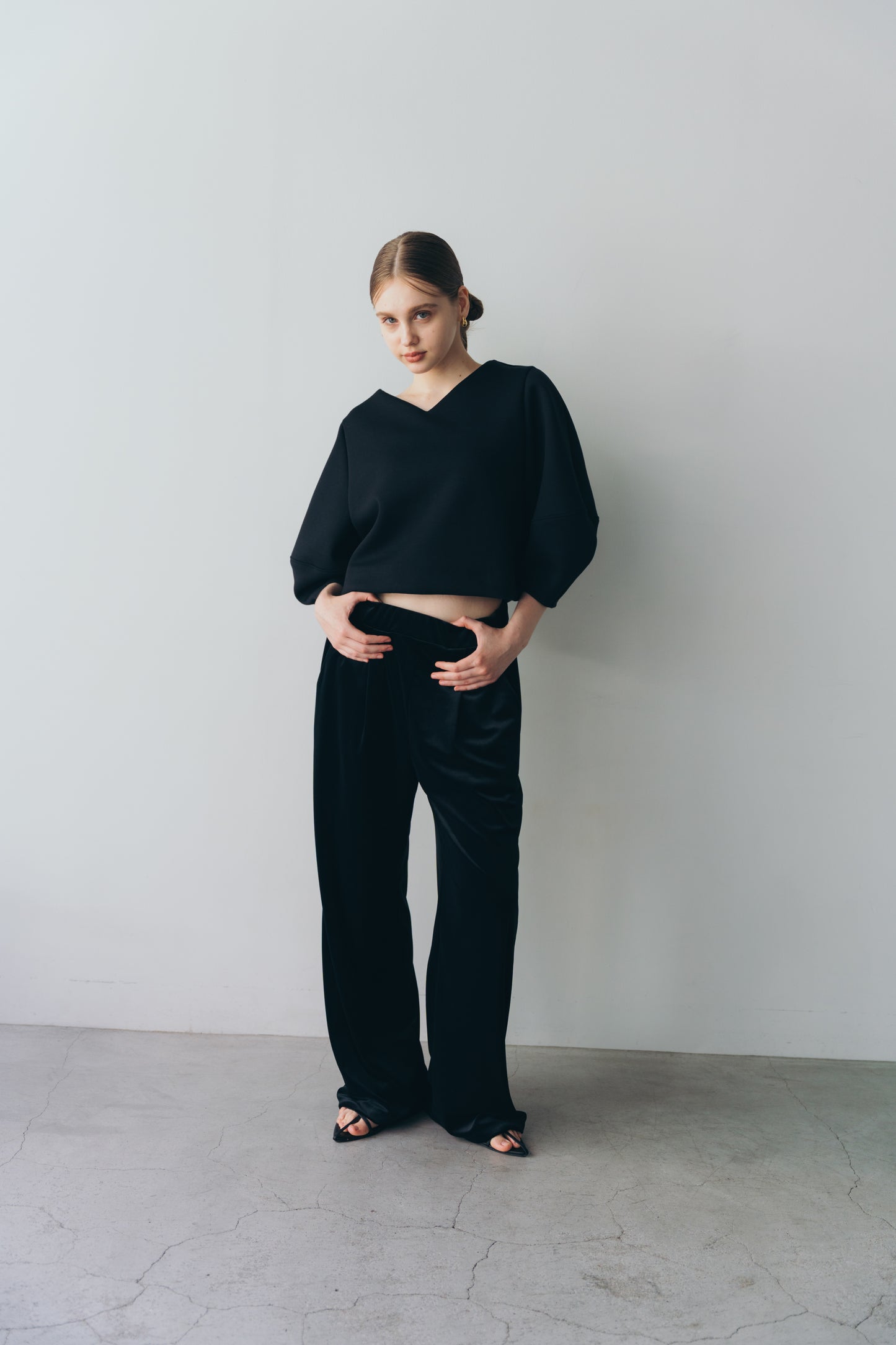 Lady puff tops - Black