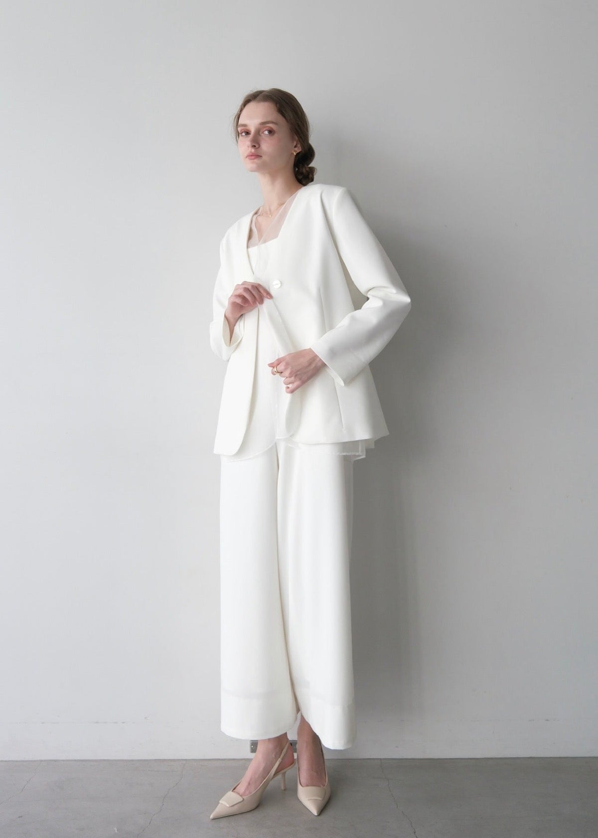 (即納)Lady organdy layered jacket